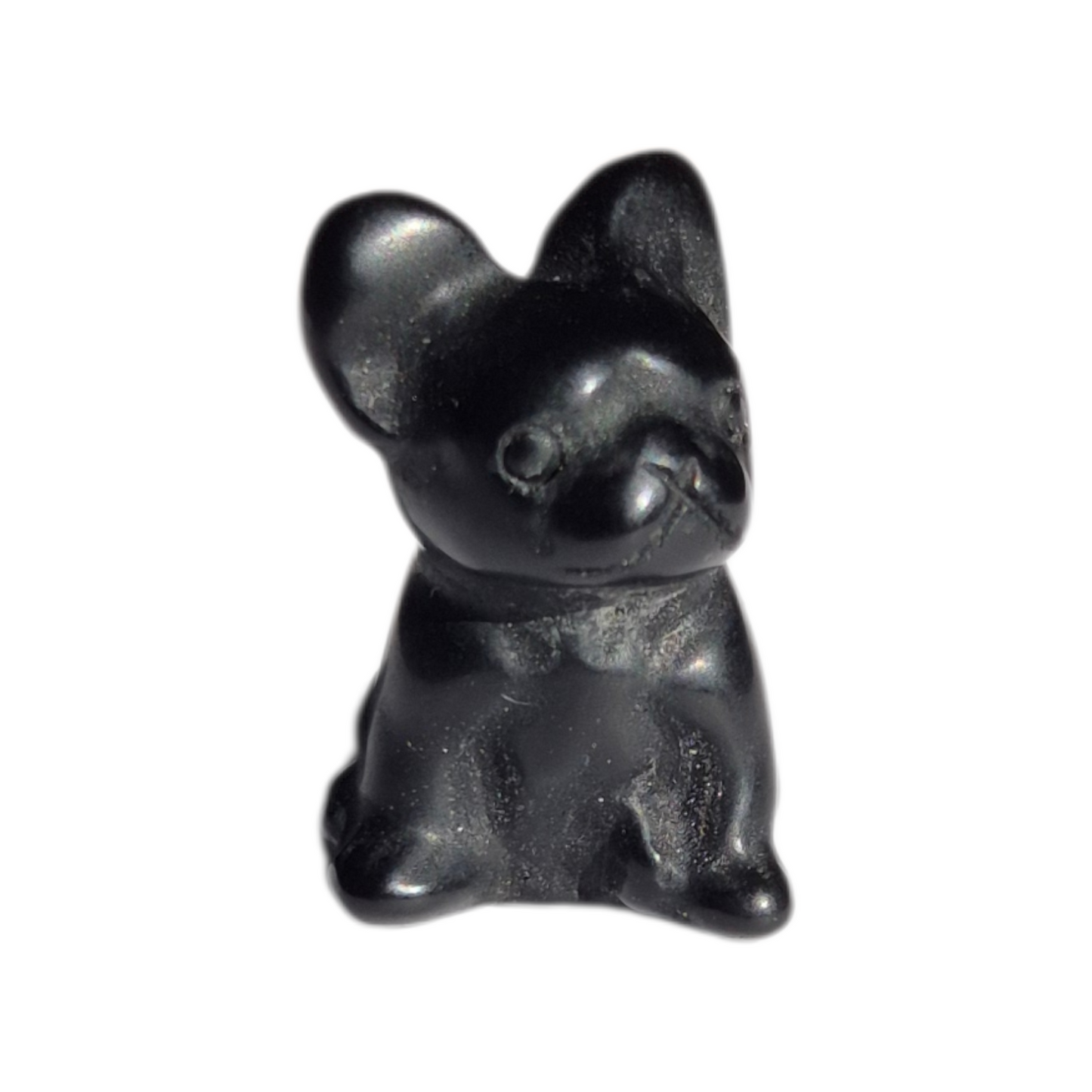 Crystals - Black Obsidian French Bulldog Carving