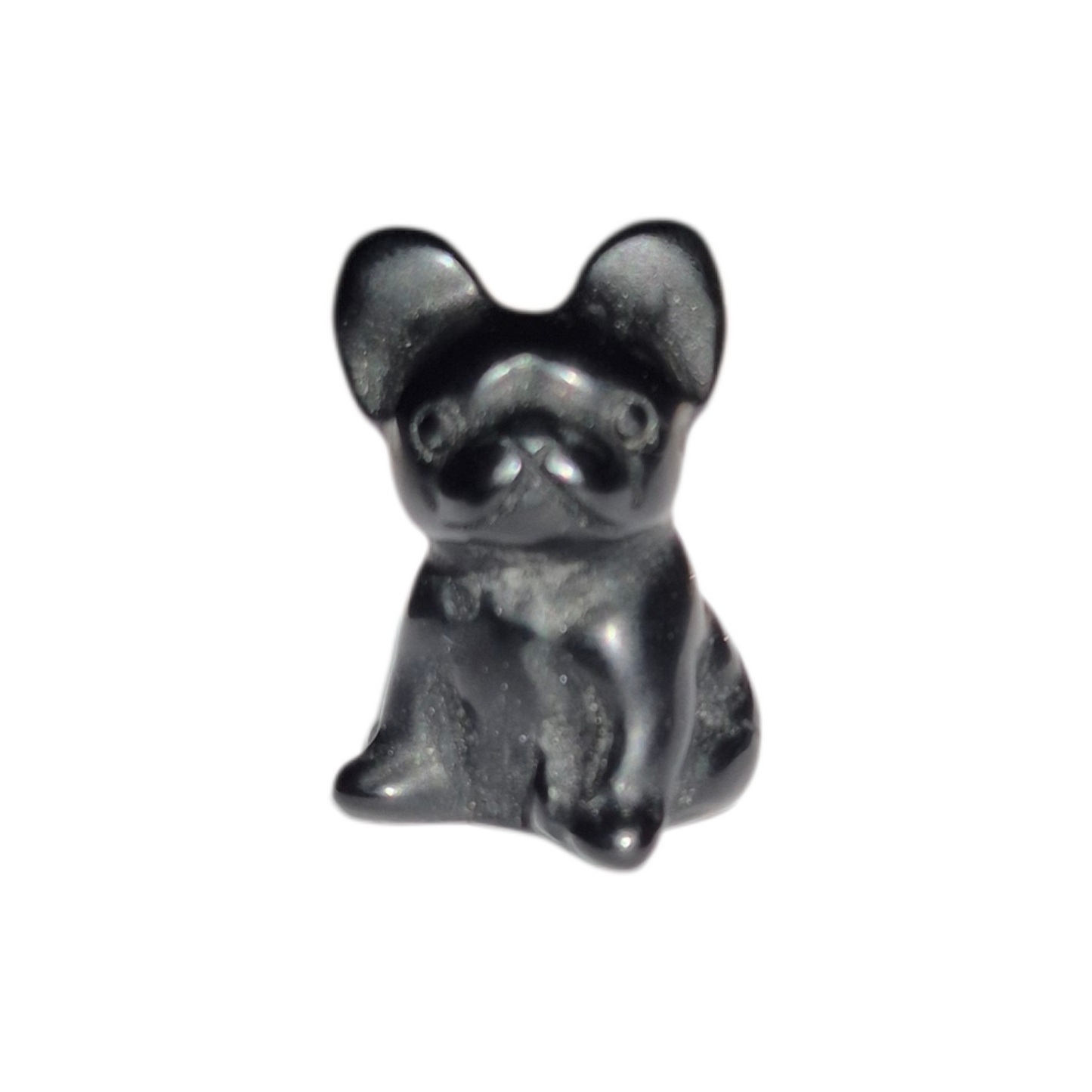 Crystals - Black Obsidian French Bulldog Carving
