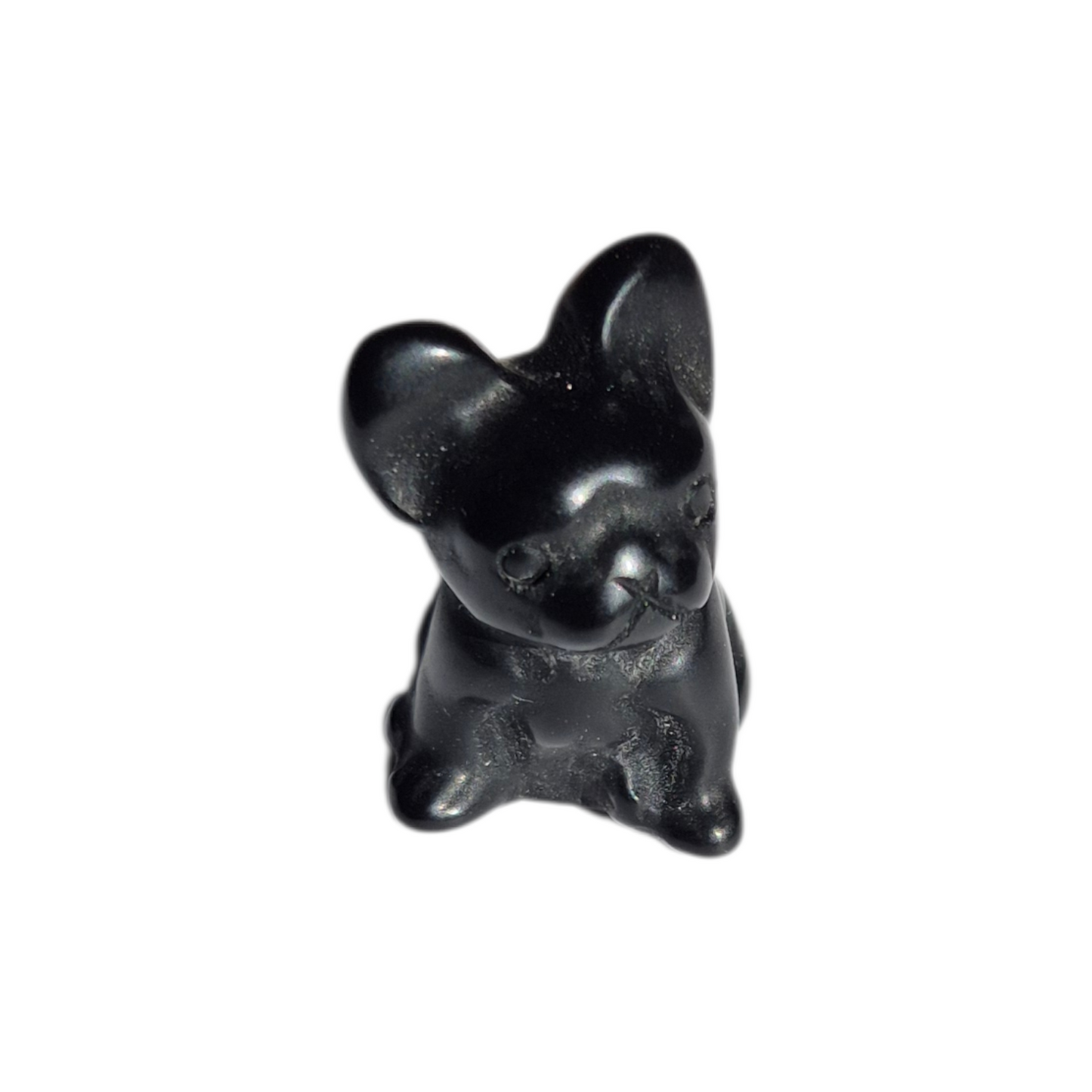 Crystals - Black Obsidian French Bulldog Carving