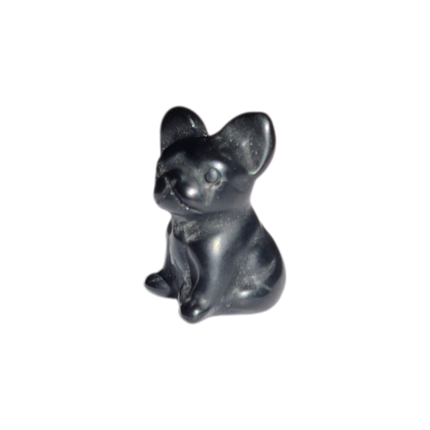 Crystals - Black Obsidian French Bulldog Carving