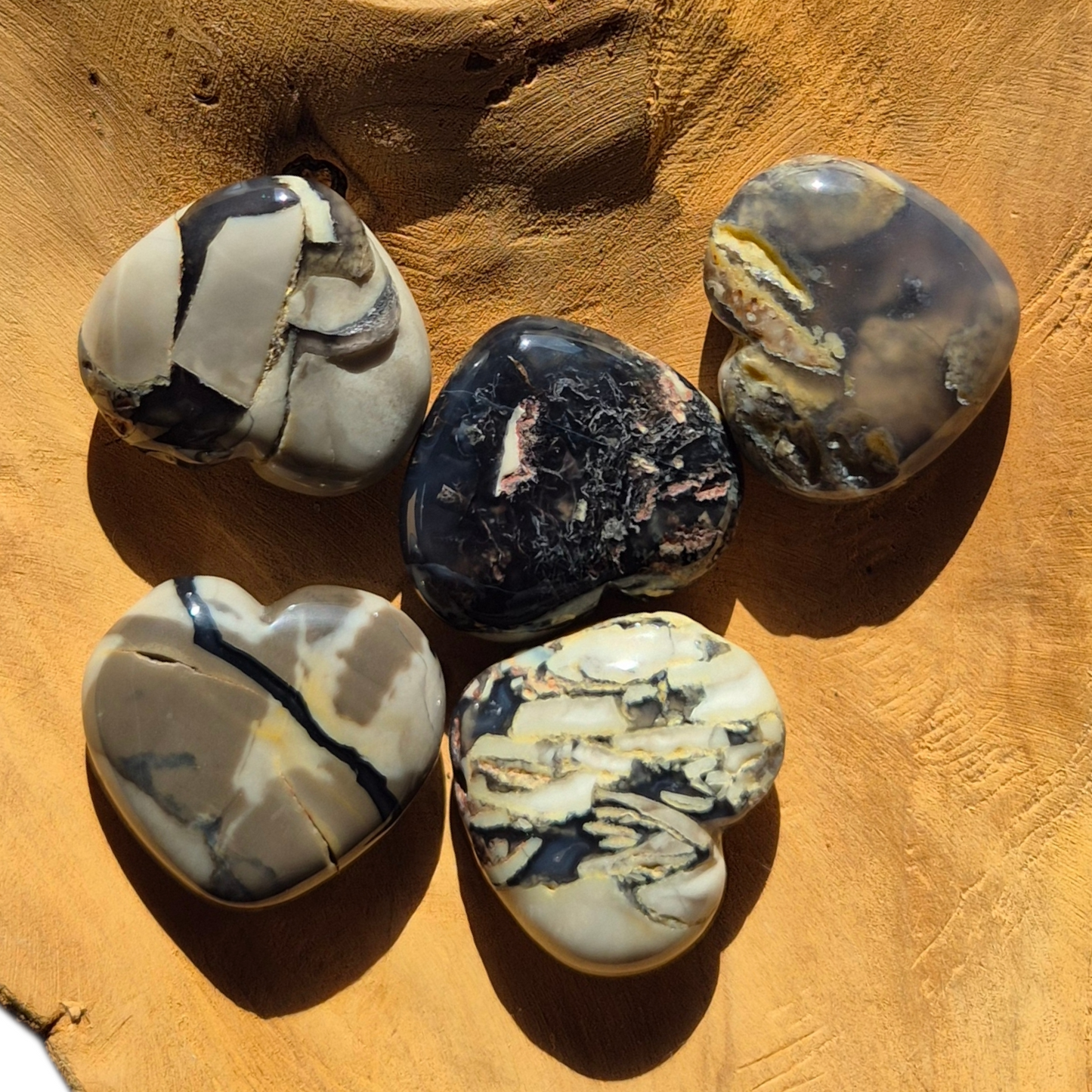 Crystals - Volcanic Agate Hearts