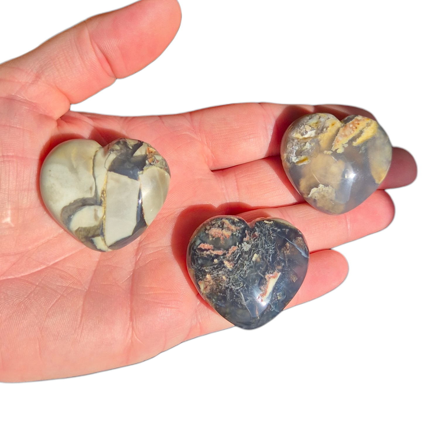 Crystals - Volcanic Agate Hearts