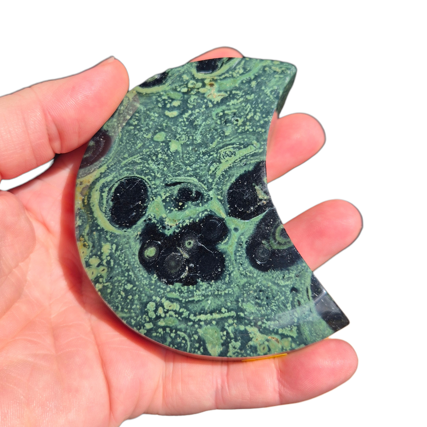 Crystals - Kambaba Jasper Moon Carving
