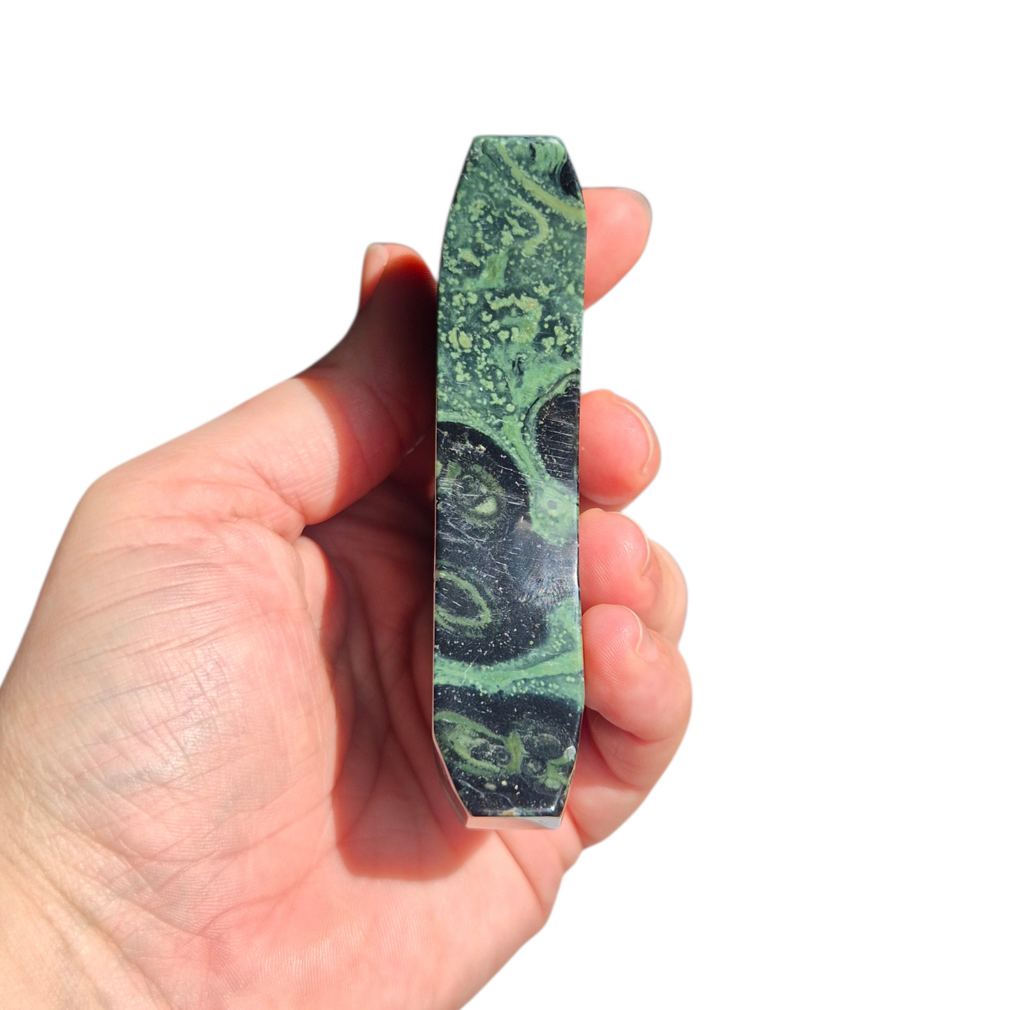 Crystals - Kambaba Jasper Moon Carving