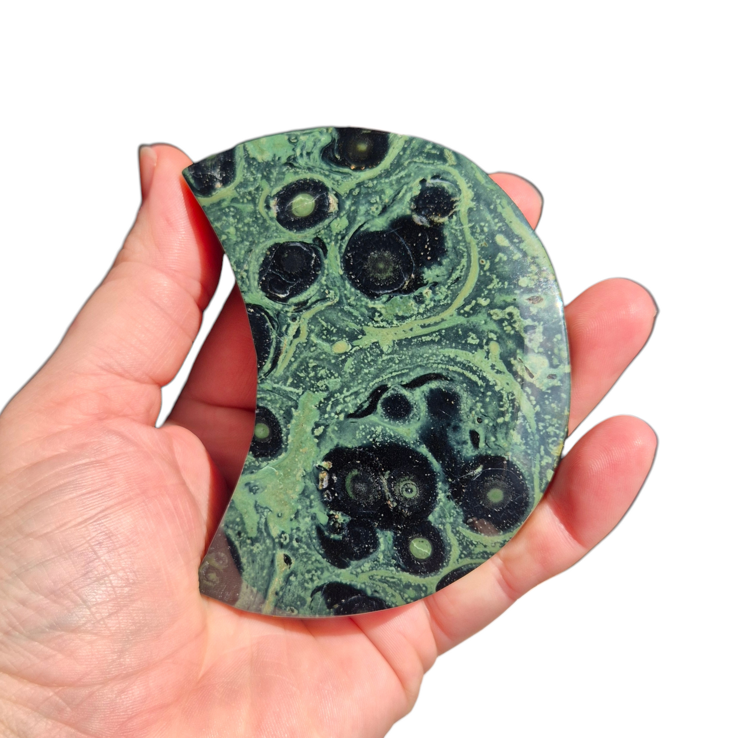 Crystals - Kambaba Jasper Moon Carving