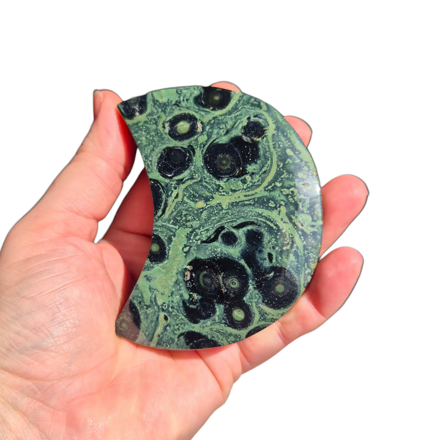 Crystals - Kambaba Jasper Moon Carving