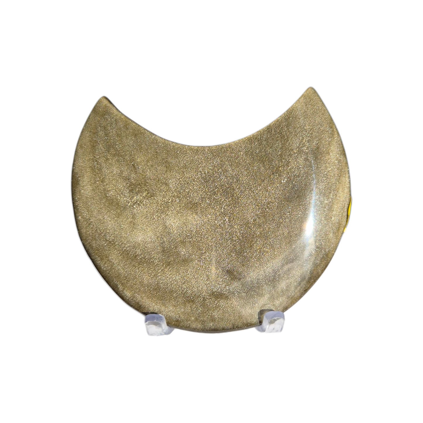 Crystals - Gold Sheen Obsidian Moon Carving