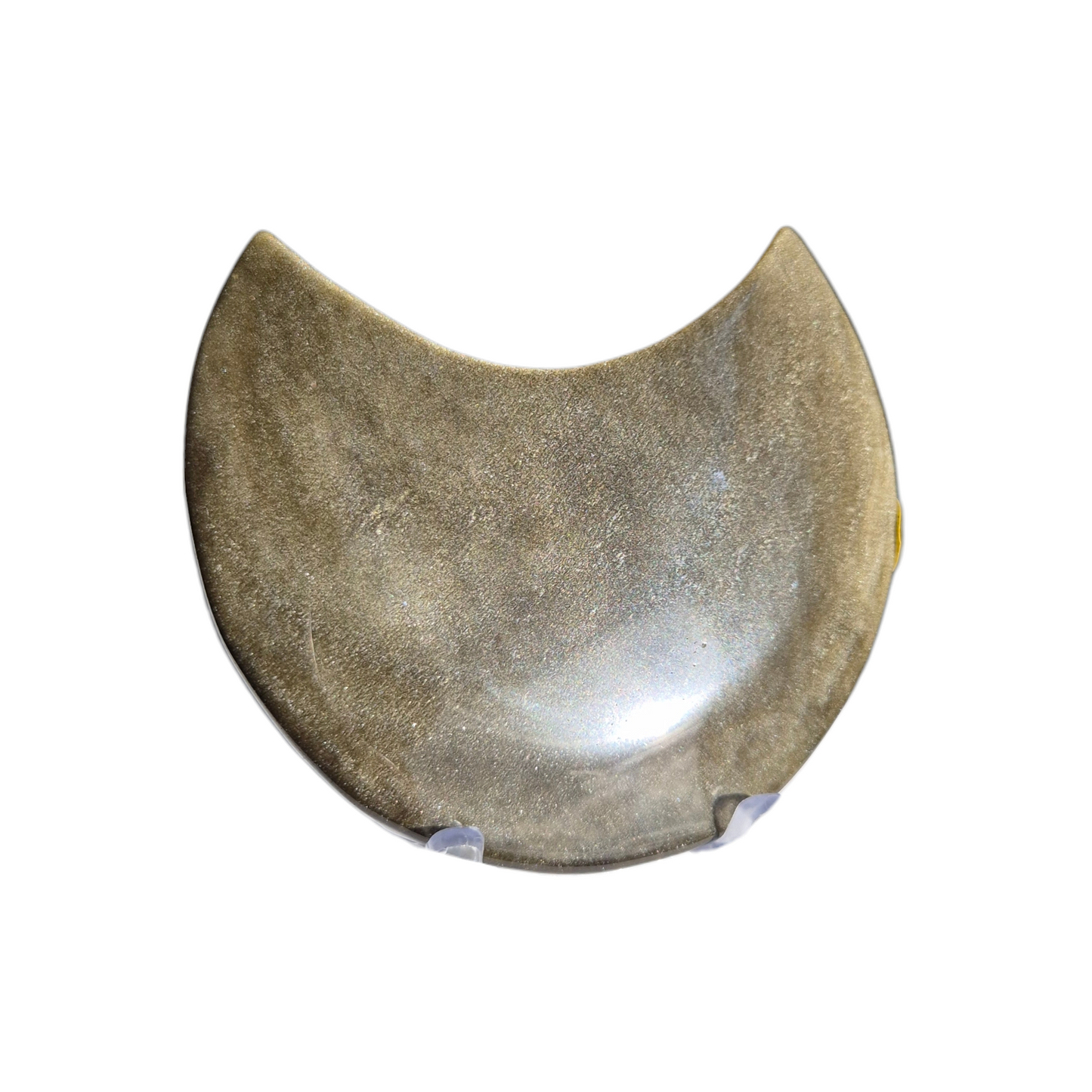 Crystals - Gold Sheen Obsidian Moon Carving