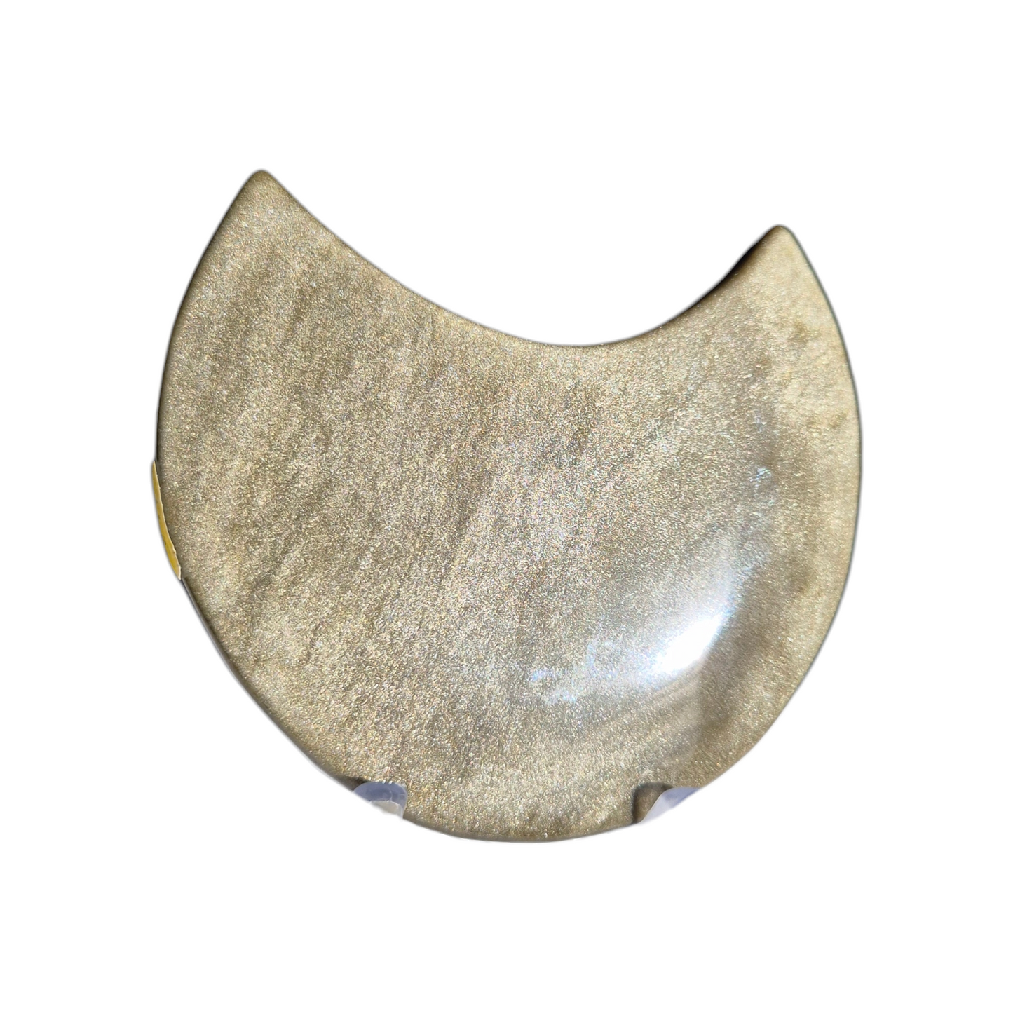 Crystals - Gold Sheen Obsidian Moon Carving