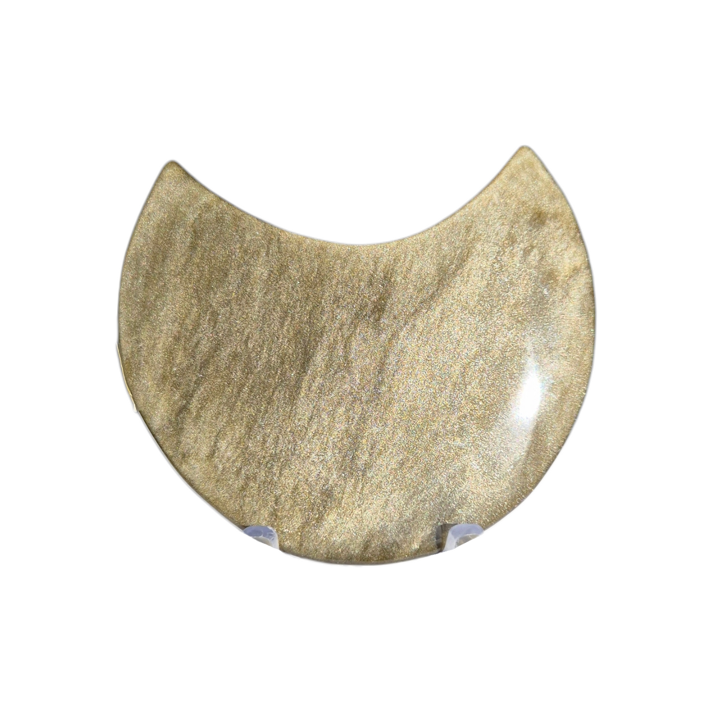 Crystals - Gold Sheen Obsidian Moon Carving