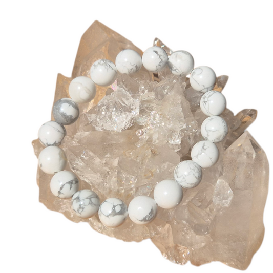 Crystals - Howlite Bracelet (Lge Bead)