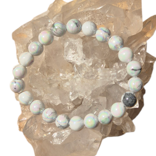 Crystals - Howlite & Aura Bracelet