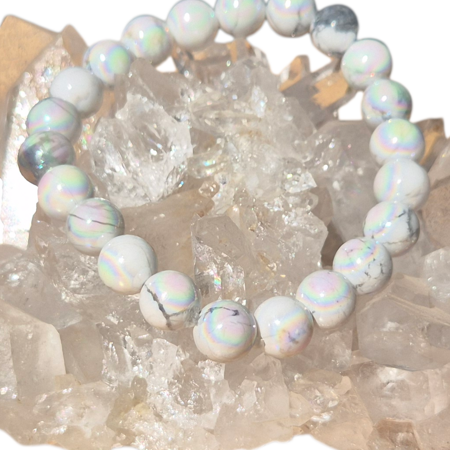Crystals - Howlite & Aura Bracelet
