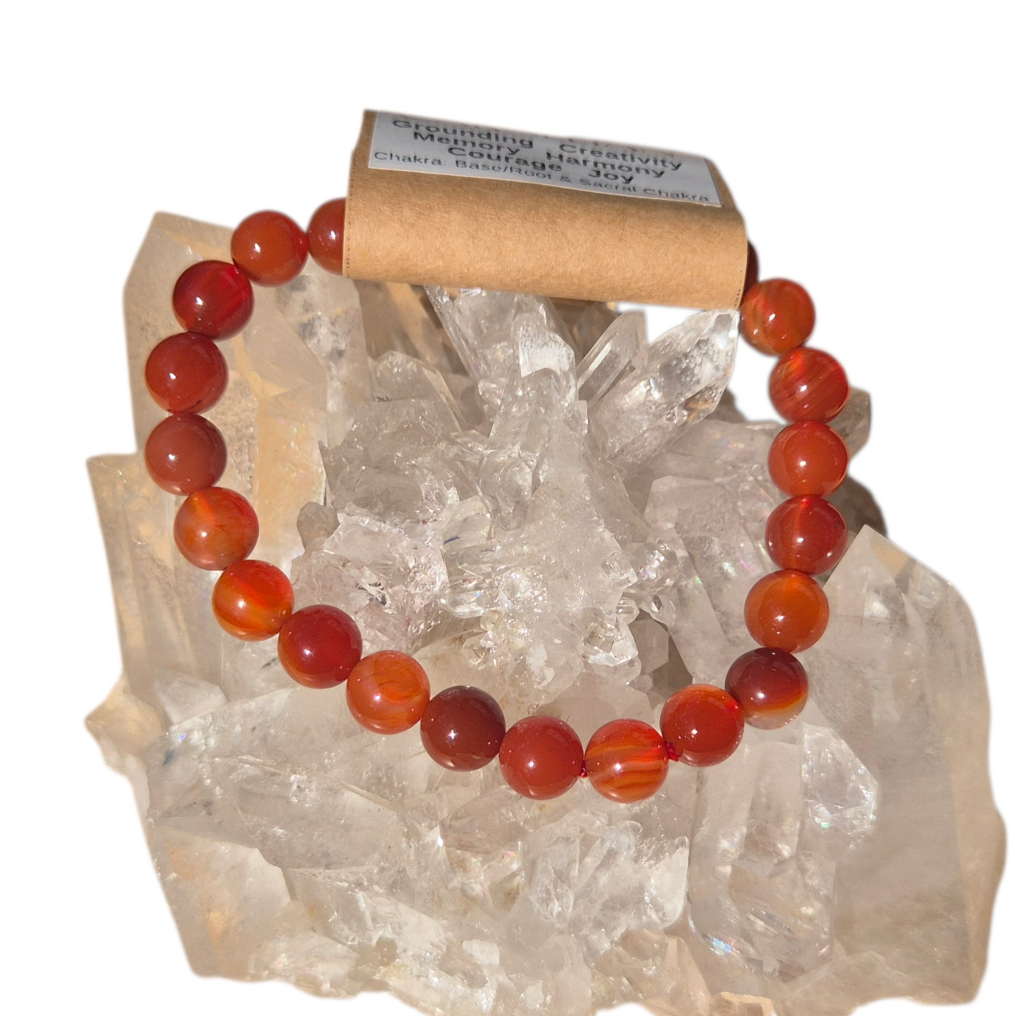 Crystals - Carnelian Bracelet (Round Bead)