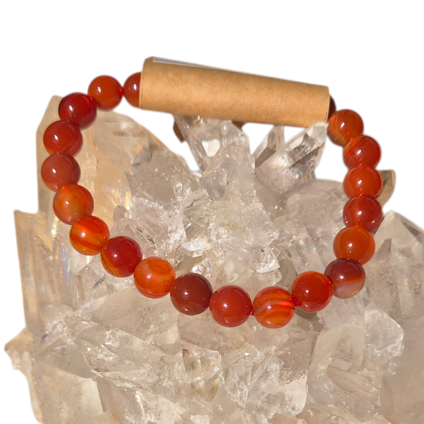 Crystals - Carnelian Bracelet (Round Bead)