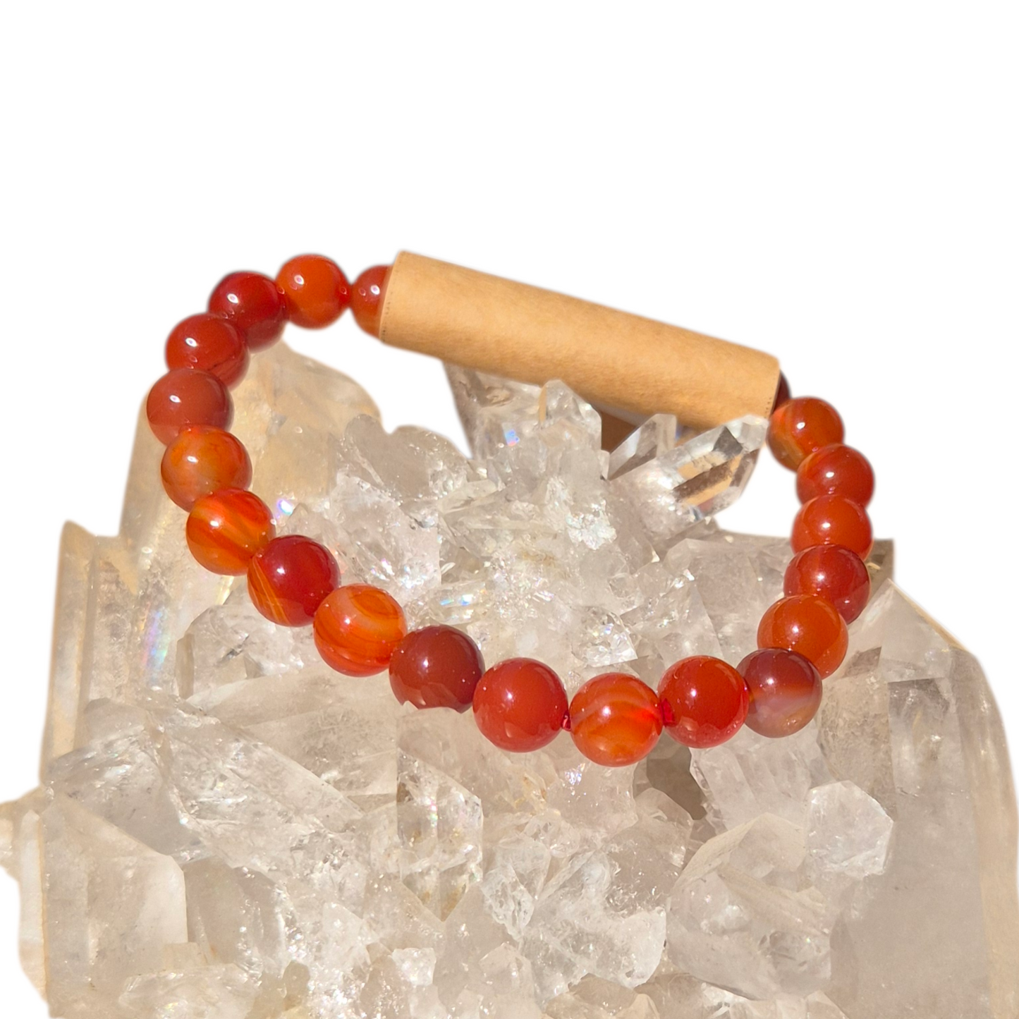 Crystals - Carnelian Bracelet (Round Bead)