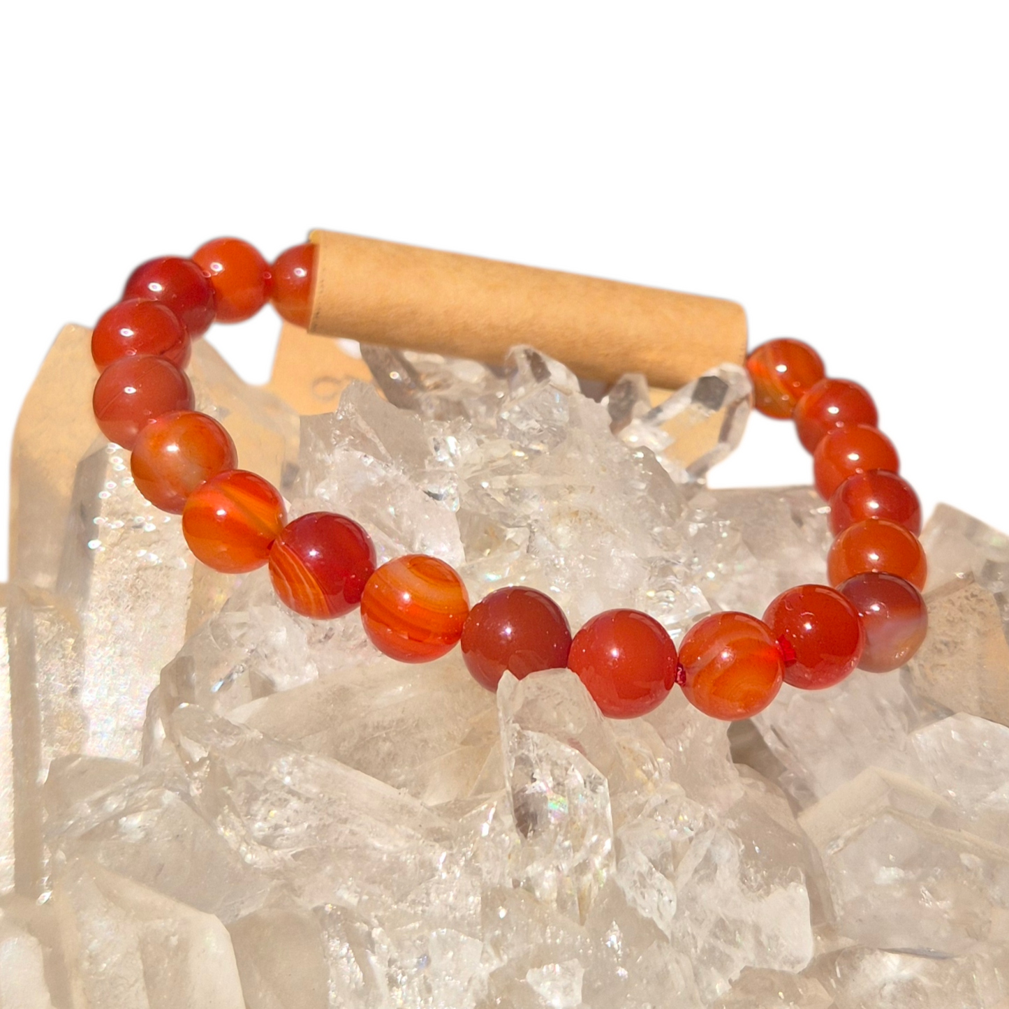 Crystals - Carnelian Bracelet (Round Bead)