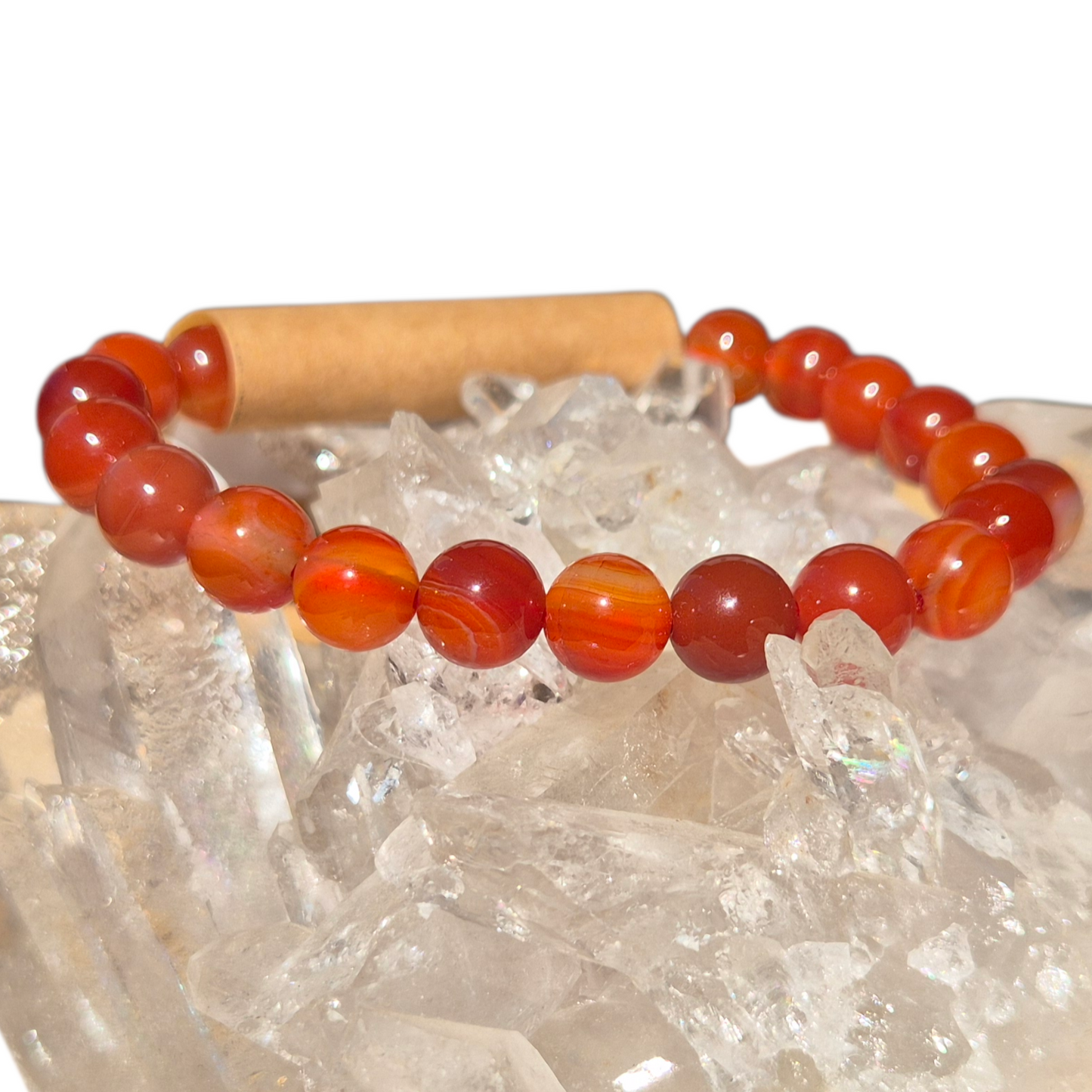 Crystals - Carnelian Bracelet (Round Bead)