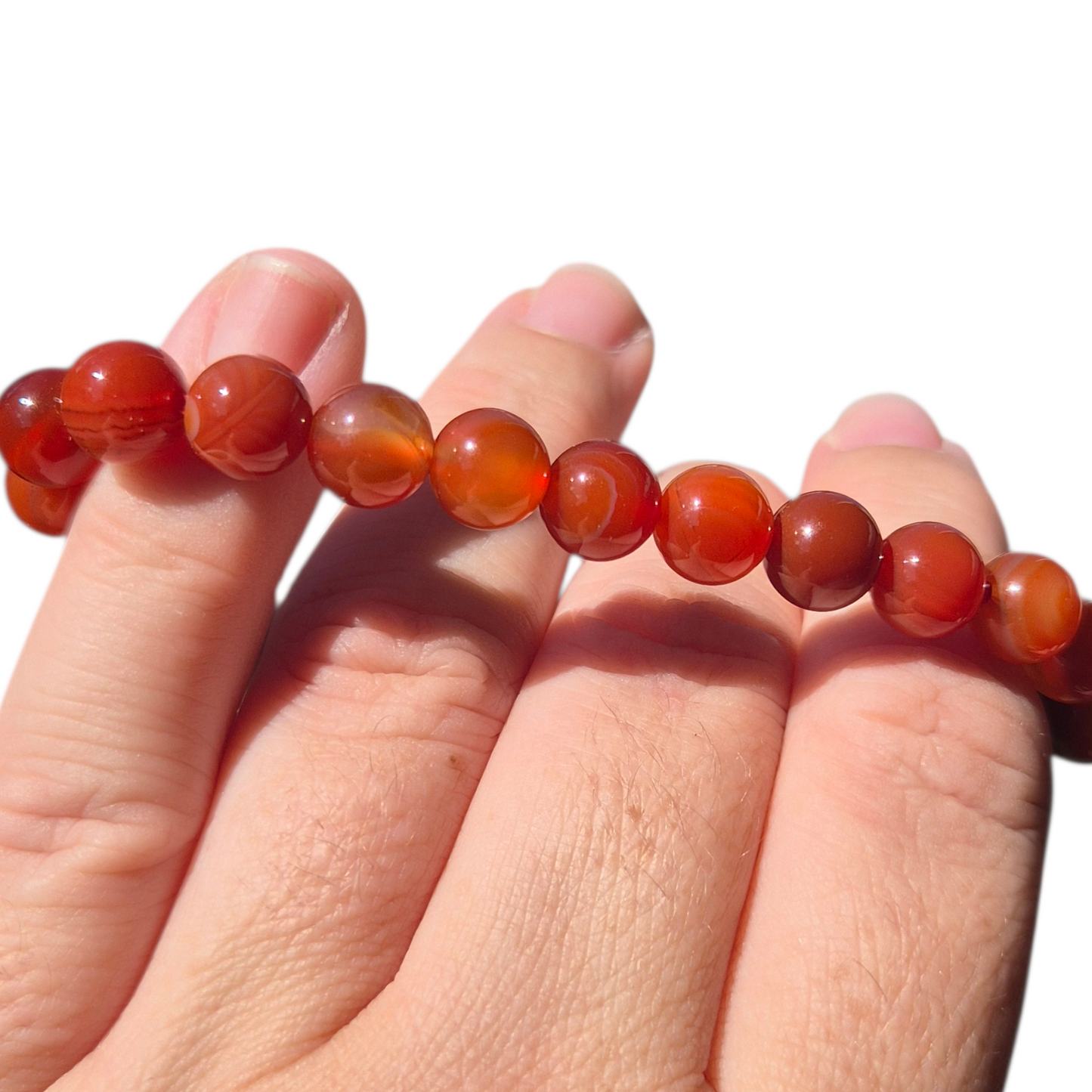 Crystals - Carnelian Bracelet (Round Bead)