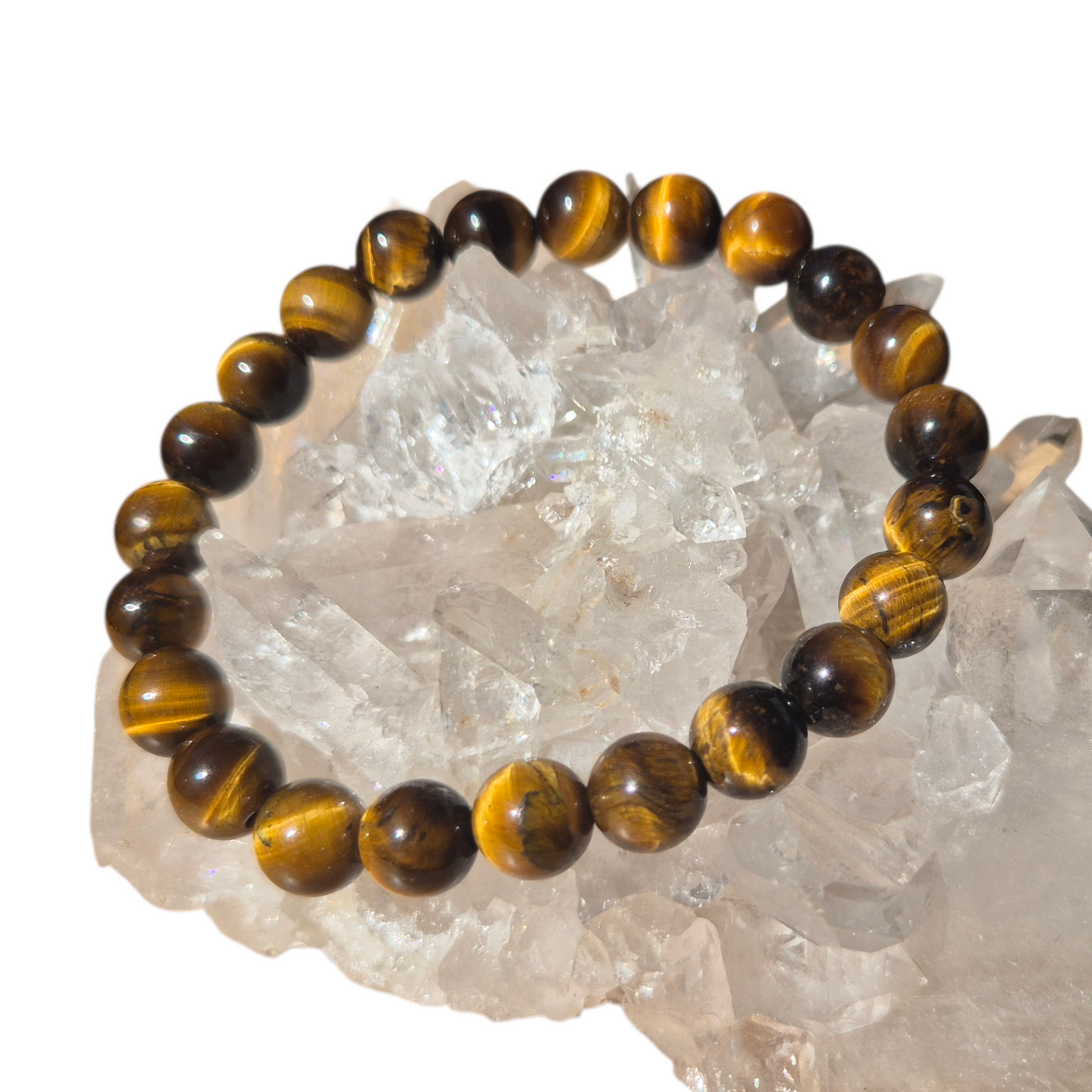 Crystals - Gold Tiger Eye Bracelet (Round Bead)