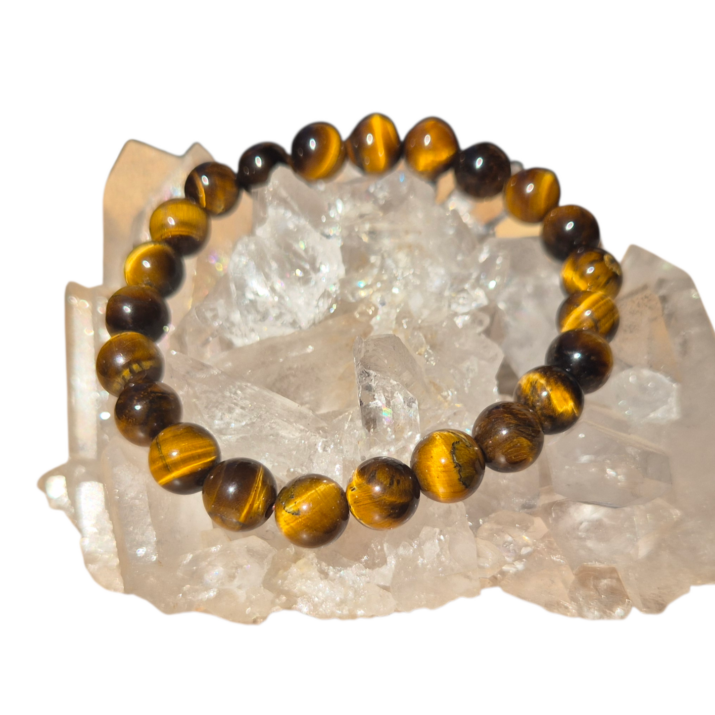 Crystals - Gold Tiger Eye Bracelet (Round Bead)