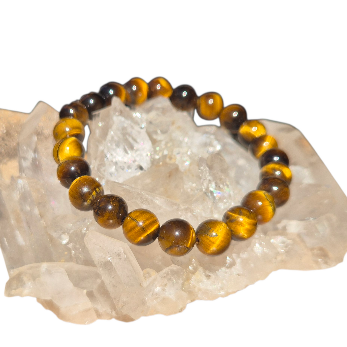 Crystals - Gold Tiger Eye Bracelet (Round Bead)
