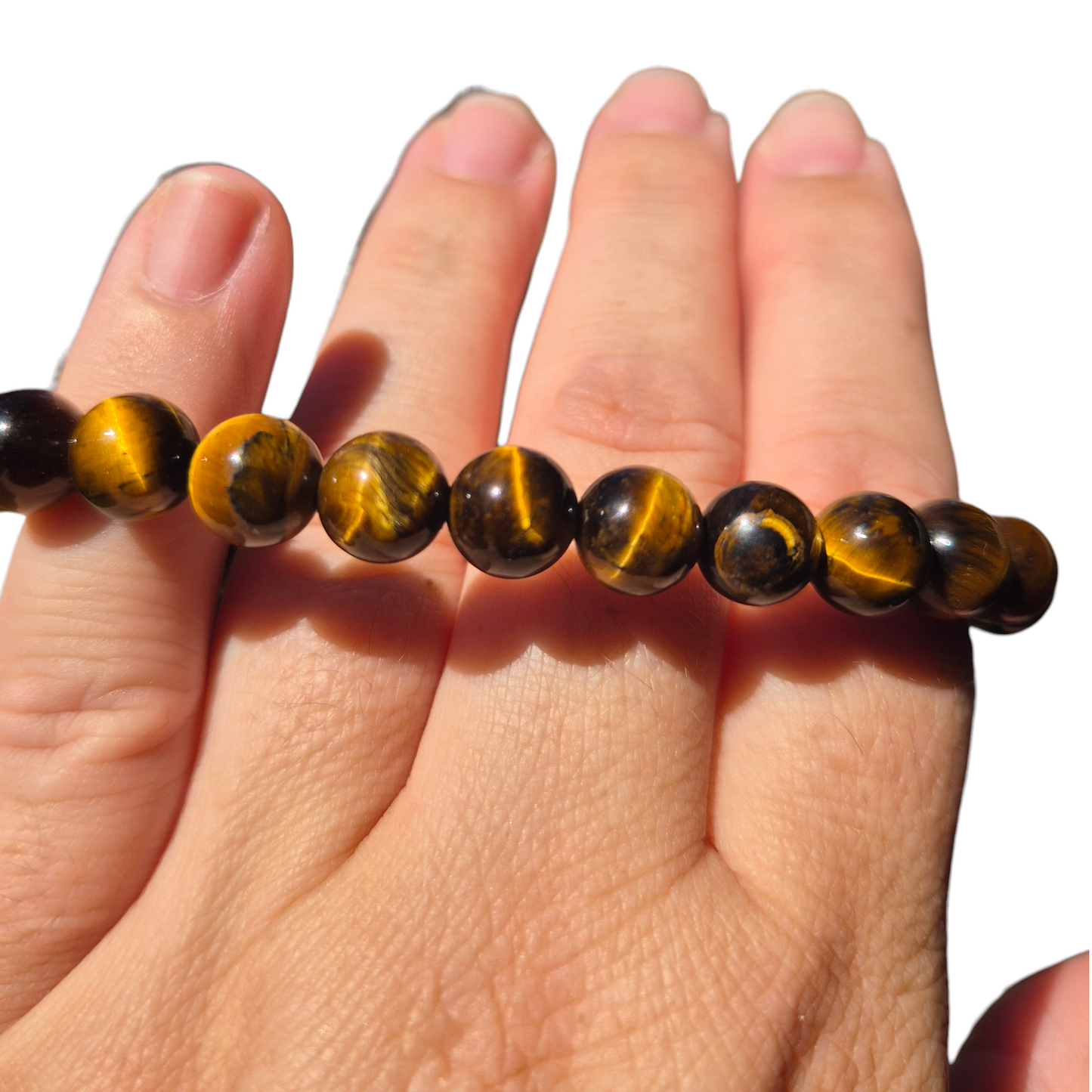 Crystals - Gold Tiger Eye Bracelet (Round Bead)