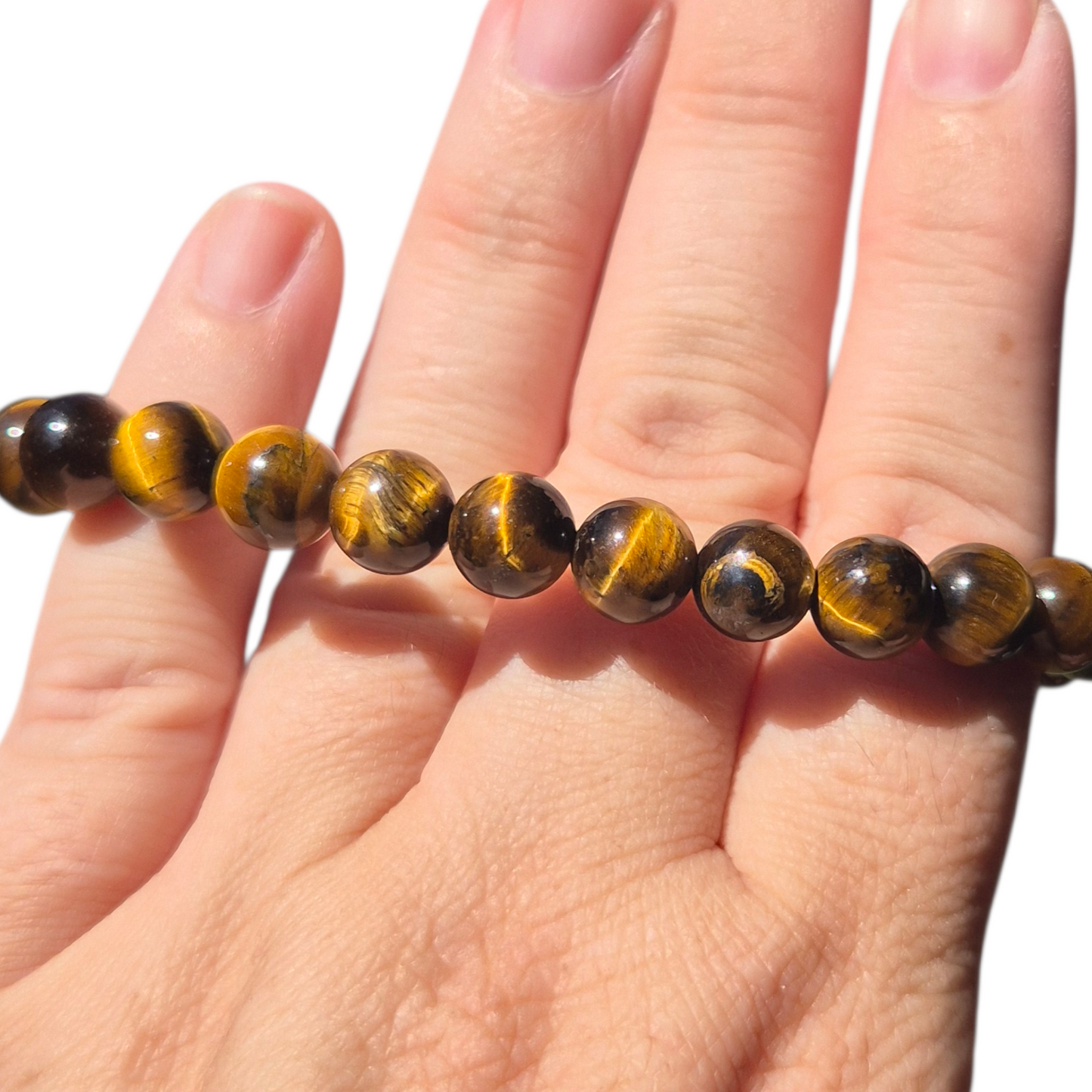 Crystals - Gold Tiger Eye Bracelet (Round Bead)