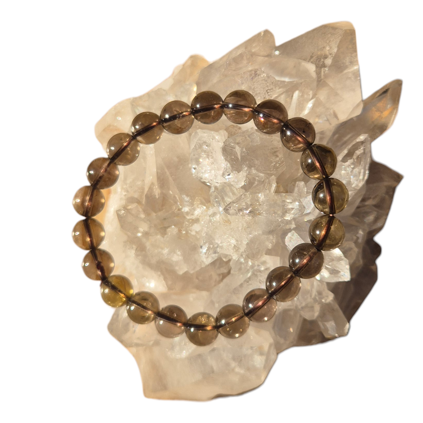 Crystals - Smoky Quartz Bracelet (Med Round Bead)