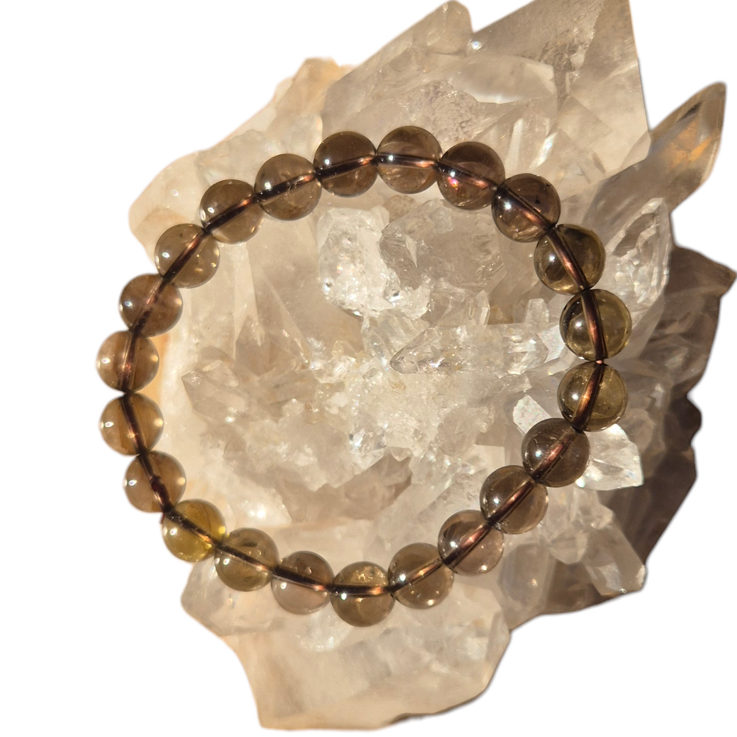 Crystals - Smoky Quartz Bracelet (Med Round Bead)