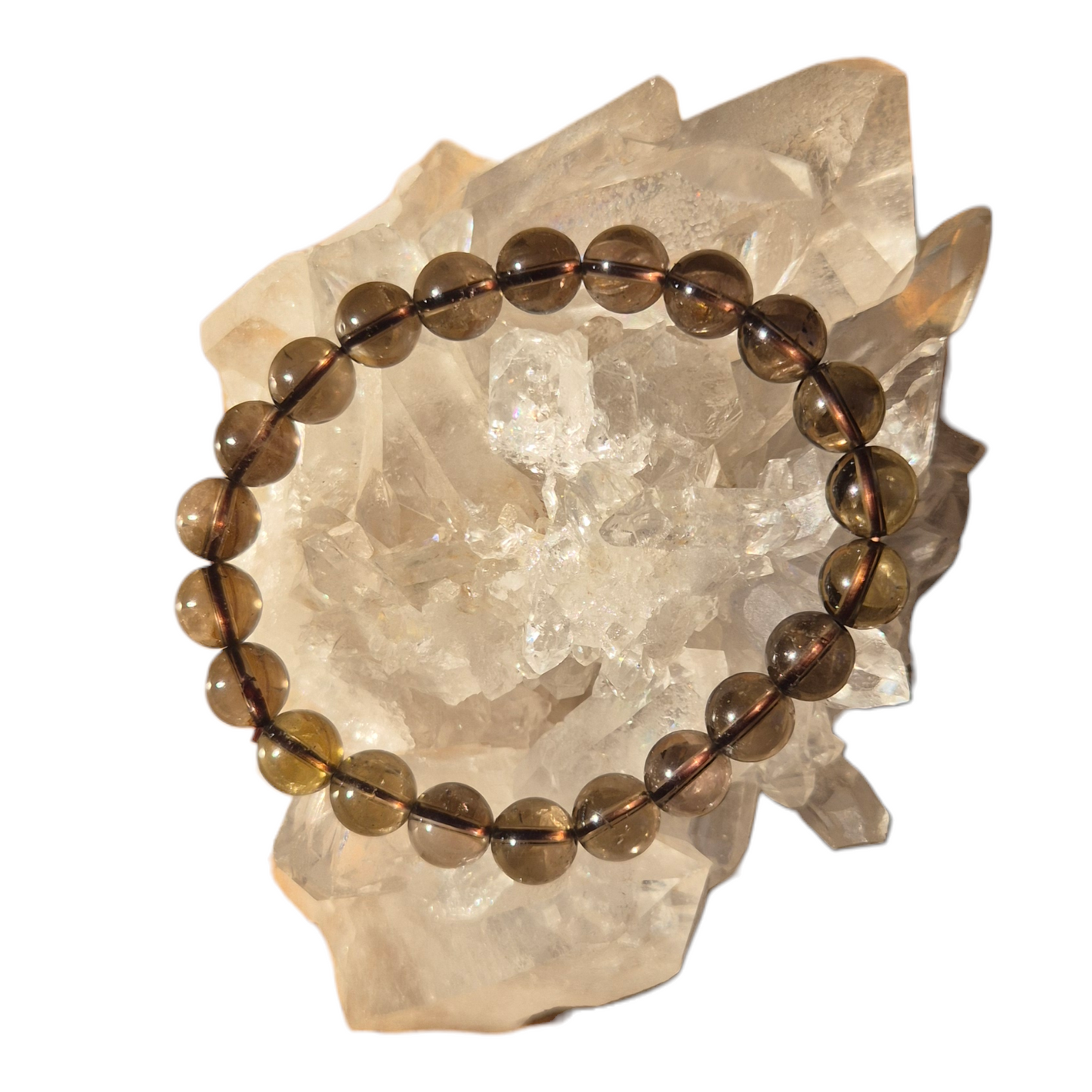 Crystals - Smoky Quartz Bracelet (Med Round Bead)