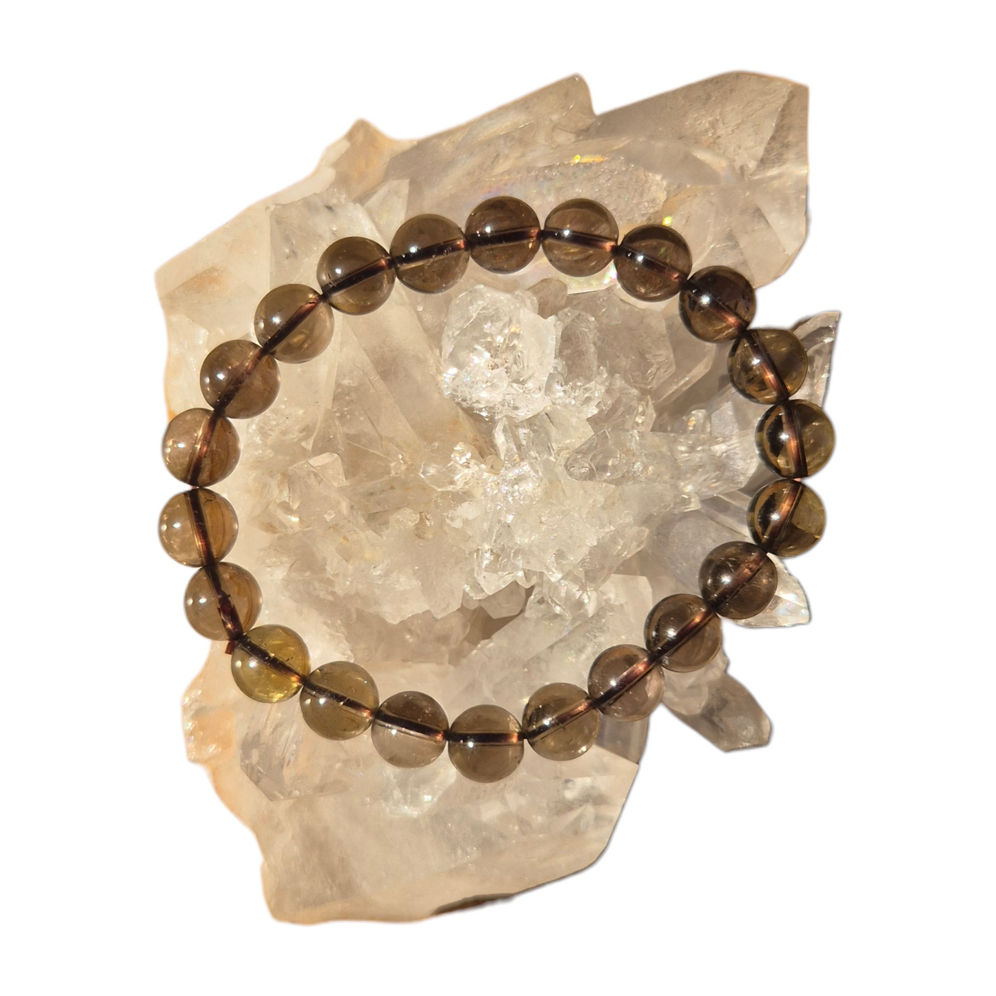 Crystals - Smoky Quartz Bracelet (Med Round Bead)