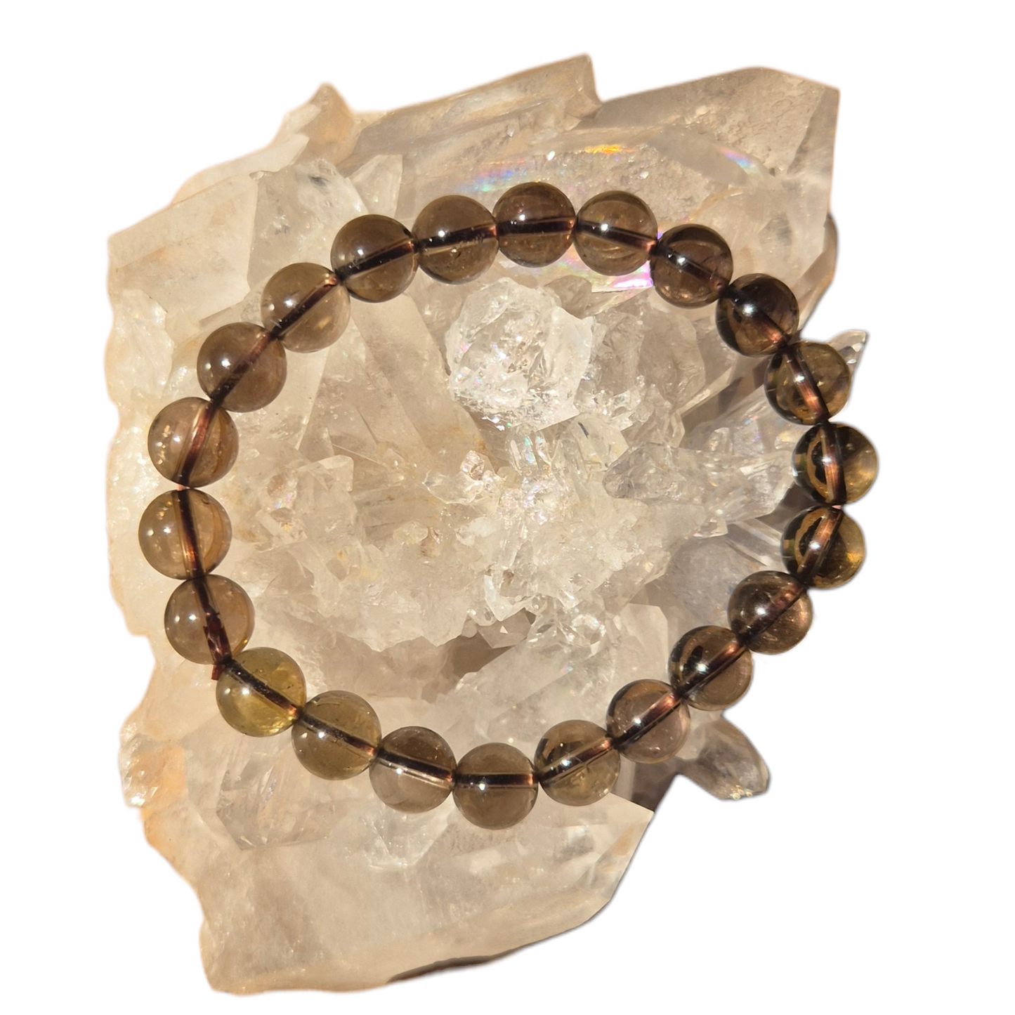 Crystals - Smoky Quartz Bracelet (Med Round Bead)