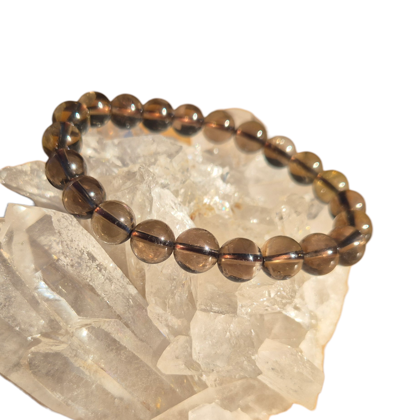 Crystals - Smoky Quartz Bracelet (Med Round Bead)