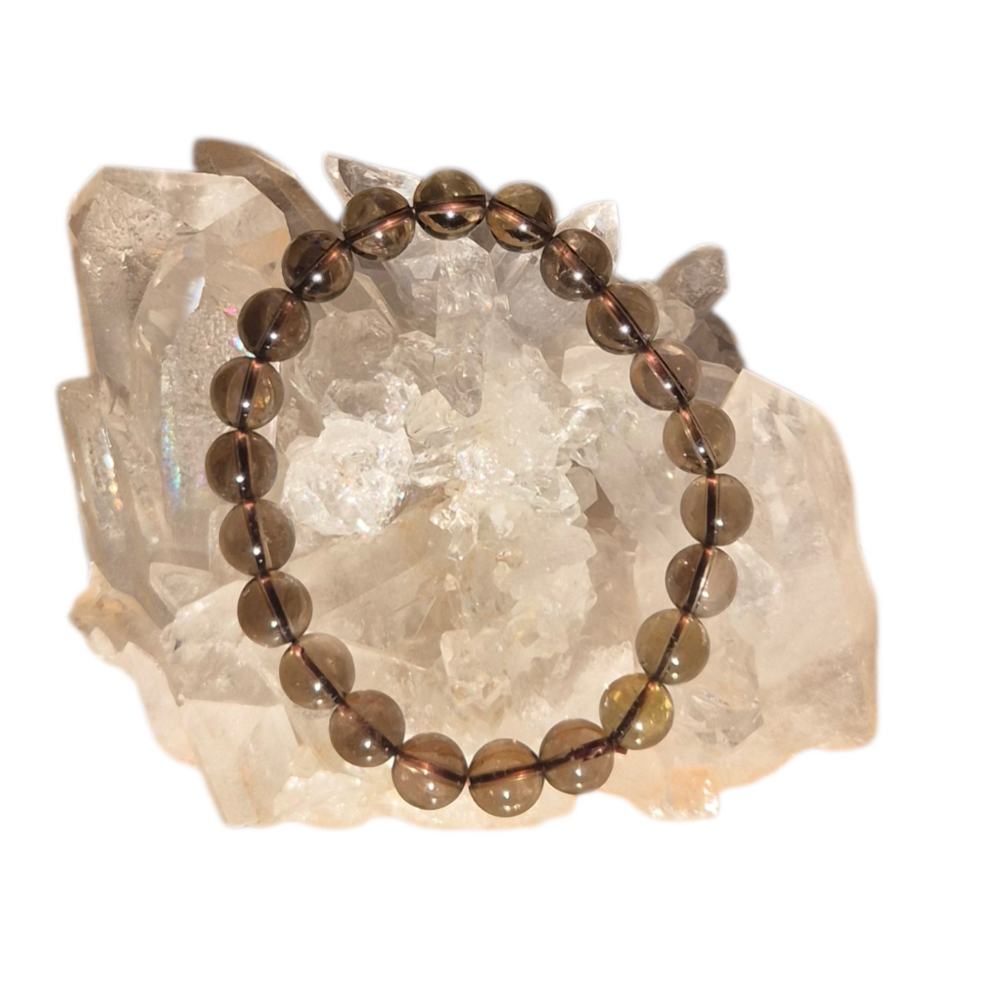 Crystals - Smoky Quartz Bracelet (Med Round Bead)