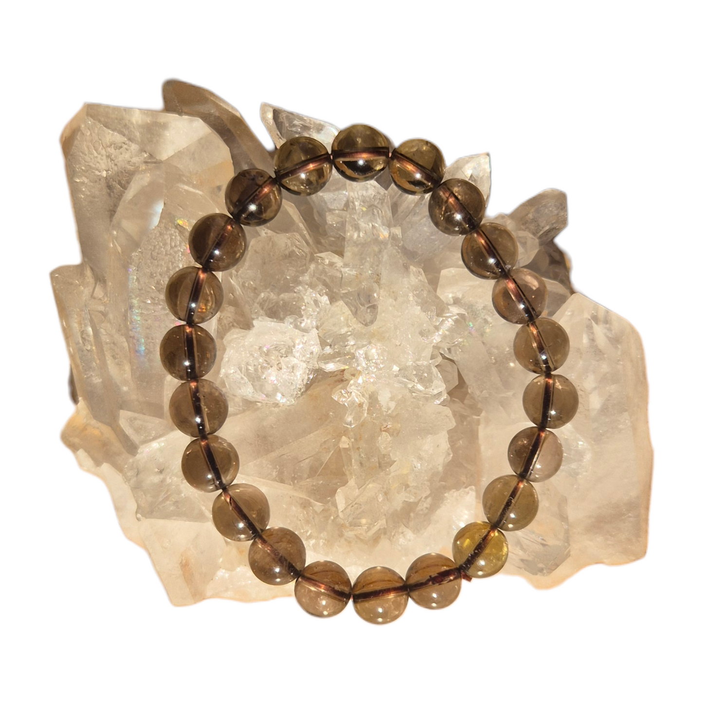 Crystals - Smoky Quartz Bracelet (Med Round Bead)