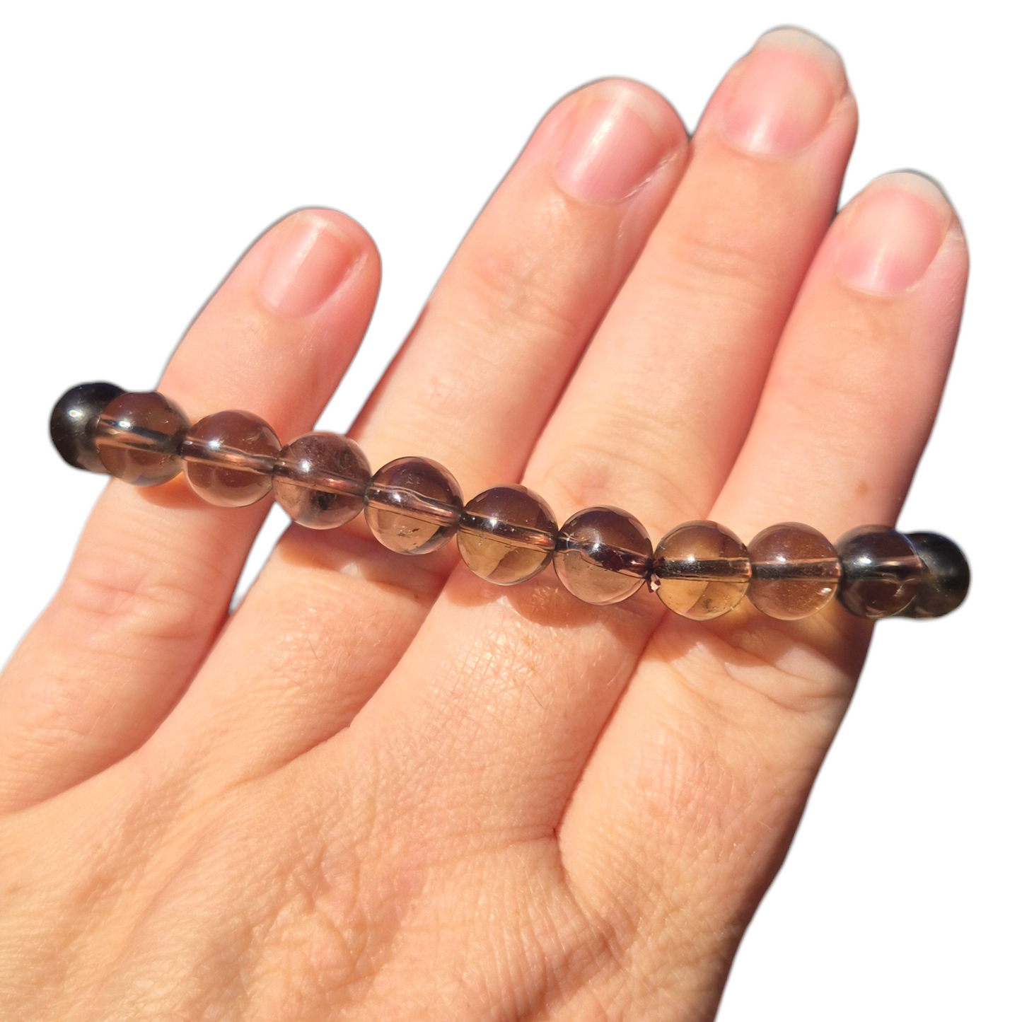 Crystals - Smoky Quartz Bracelet (Med Round Bead)