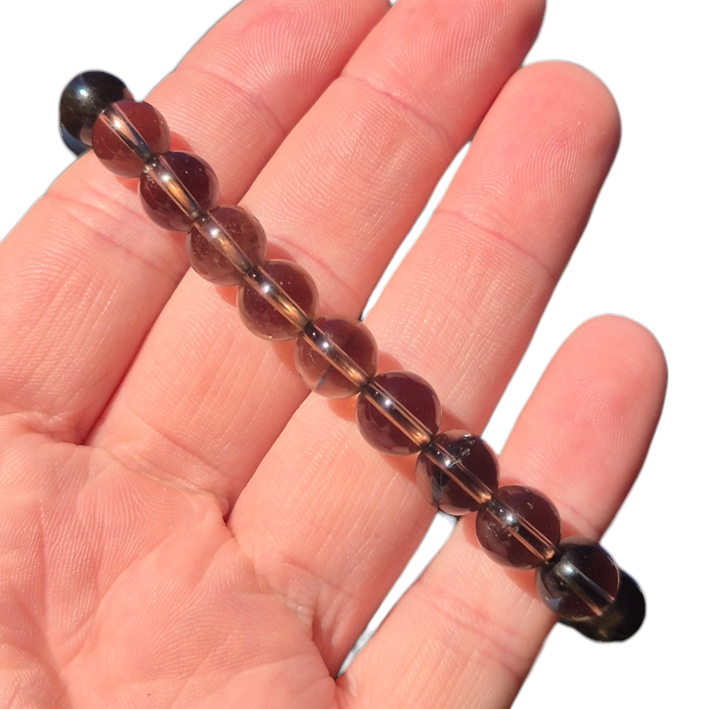 Crystals - Smoky Quartz Bracelet (Med Round Bead)