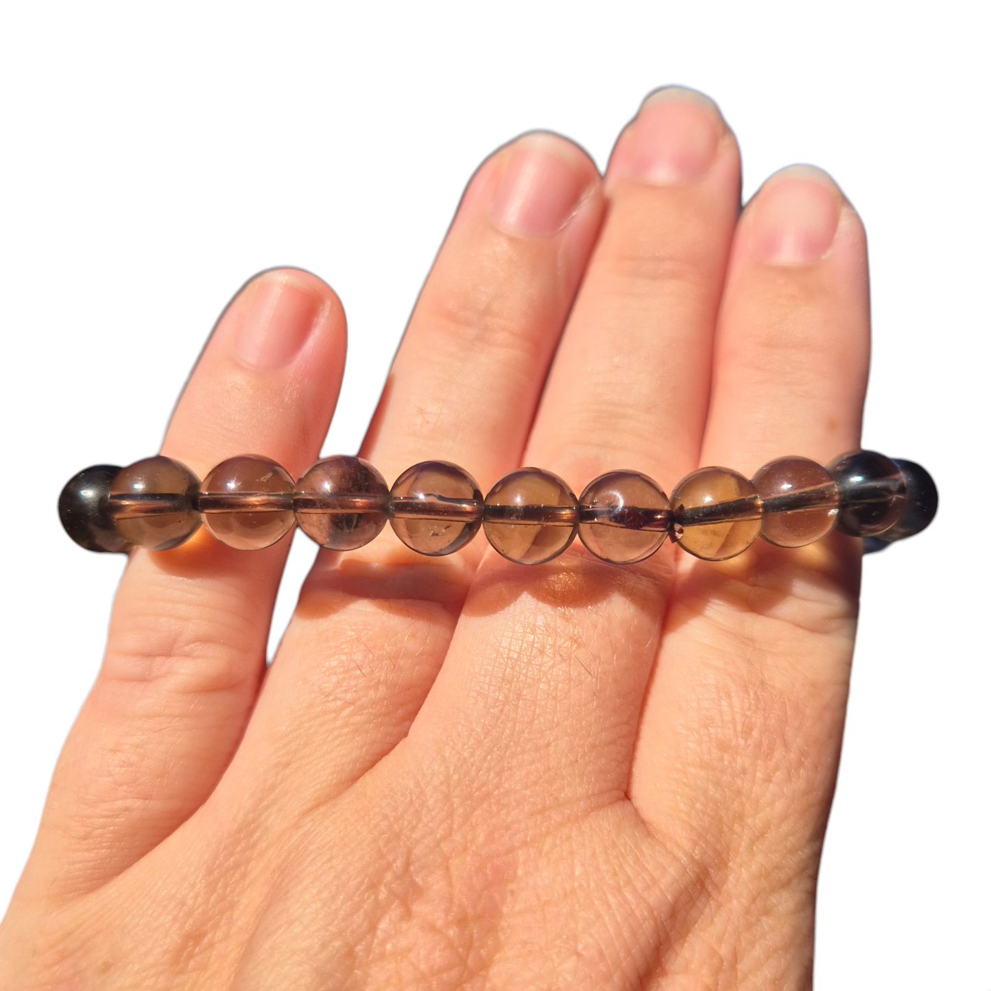 Crystals - Smoky Quartz Bracelet (Med Round Bead)