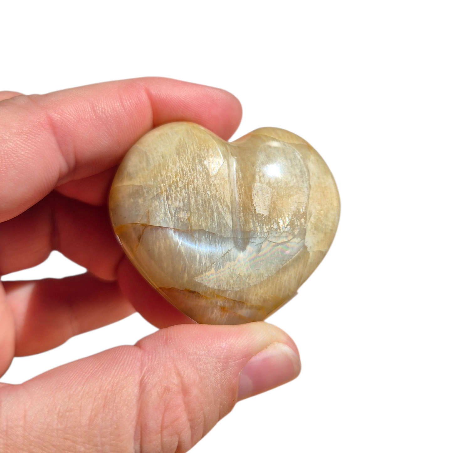 Crystals - White Moonstone Polished Heart