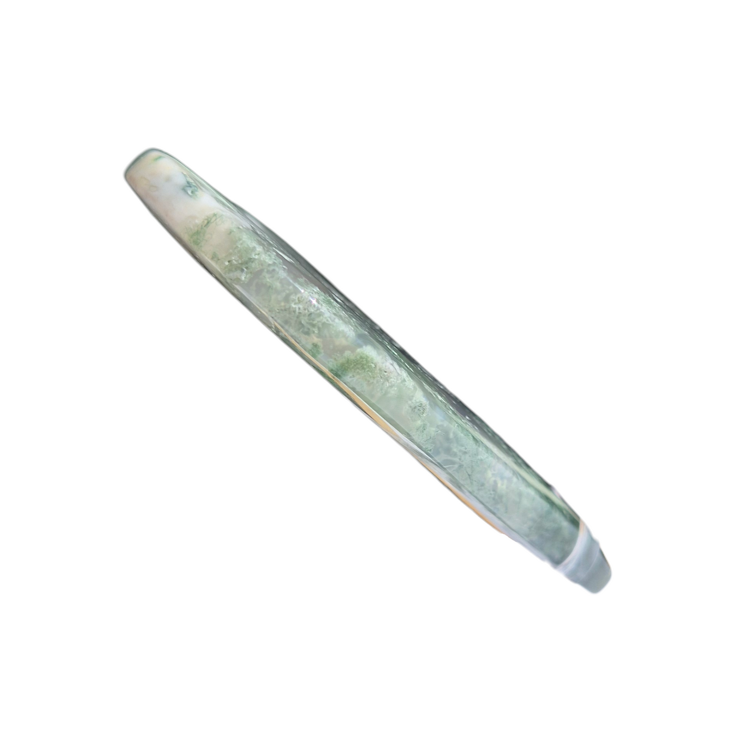 Crystals - Green Moss Agate Polished Heart