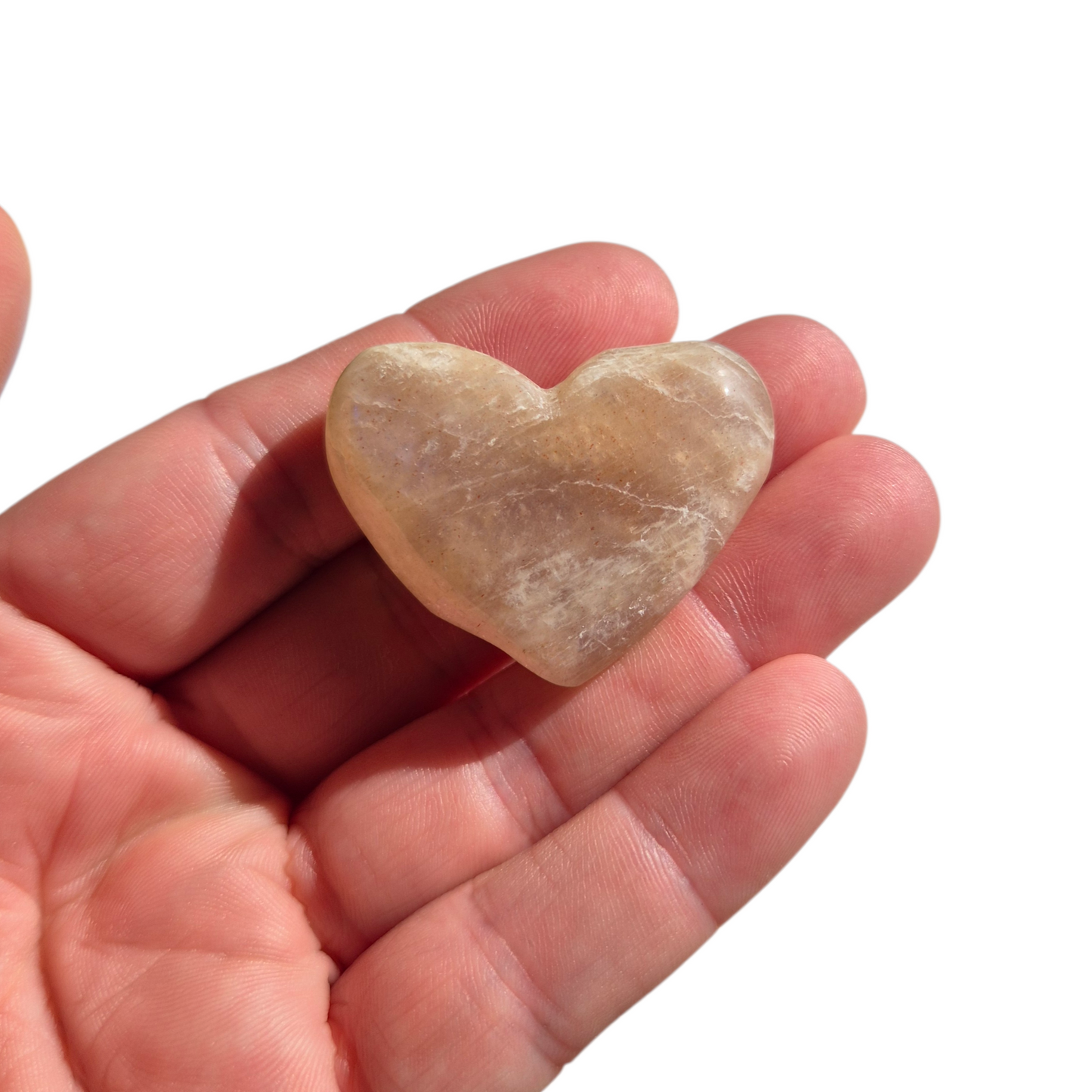 Crystals - Moonstone Polished Hearts