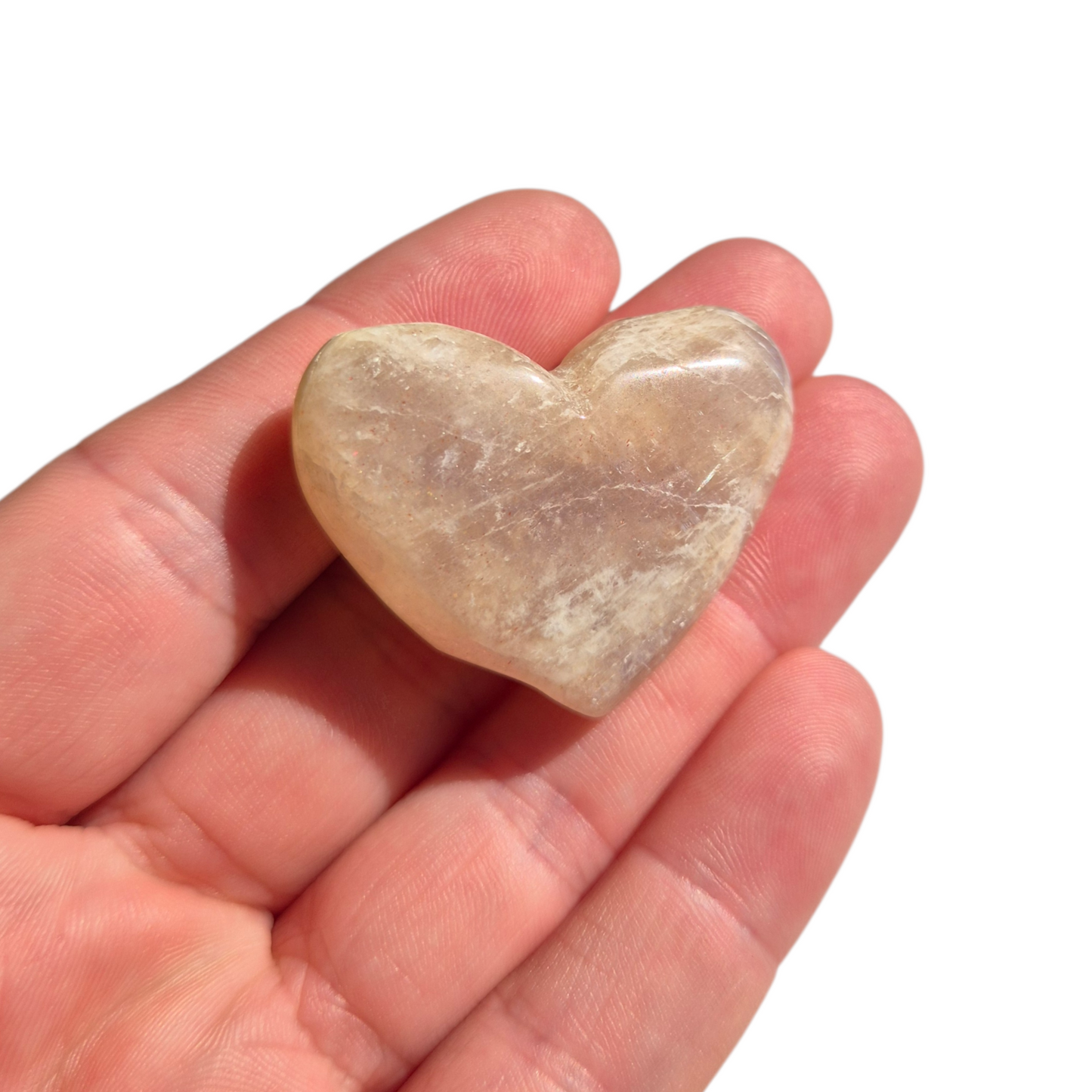 Crystals - Moonstone Polished Hearts