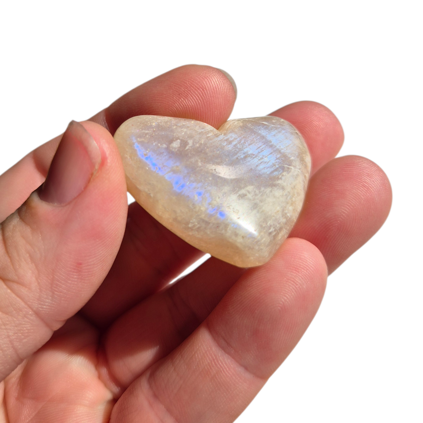 Crystals - Moonstone Polished Hearts