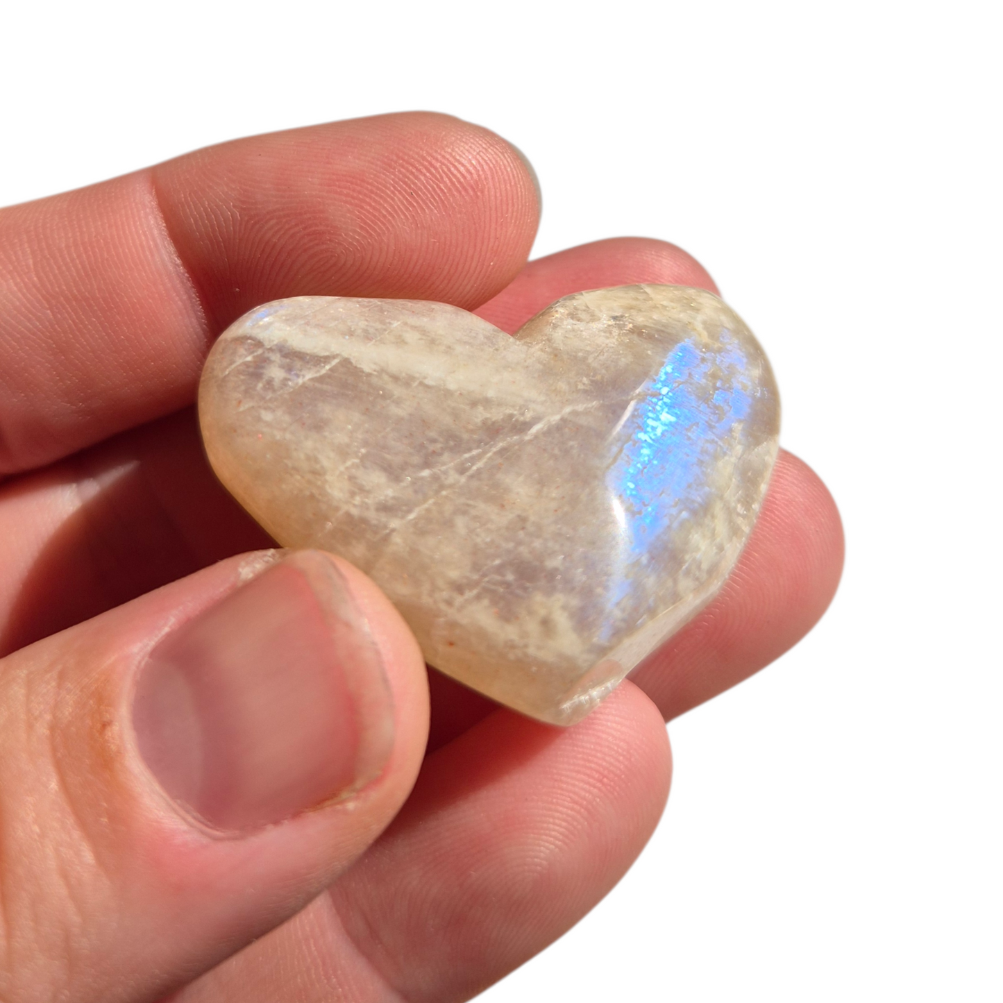 Crystals - Moonstone Polished Hearts