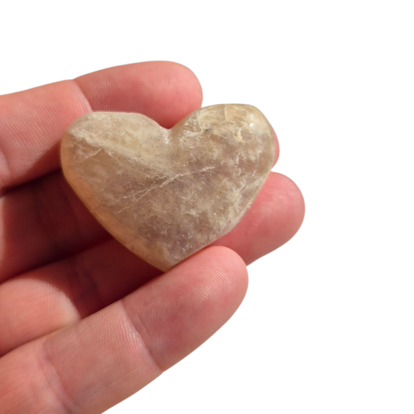 Crystals - Moonstone Polished Hearts