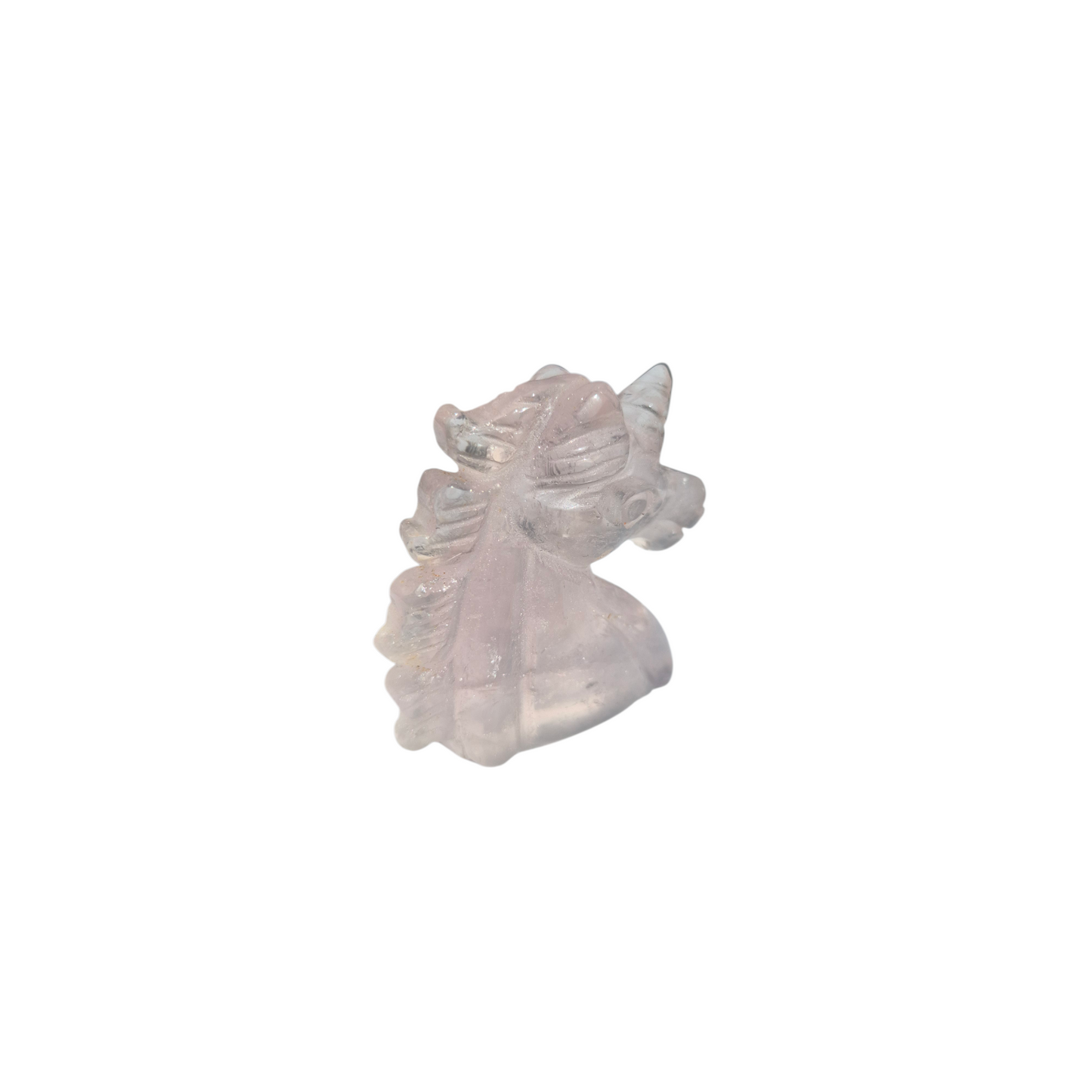 Crystals - Rose Quartz Unicorn Carving