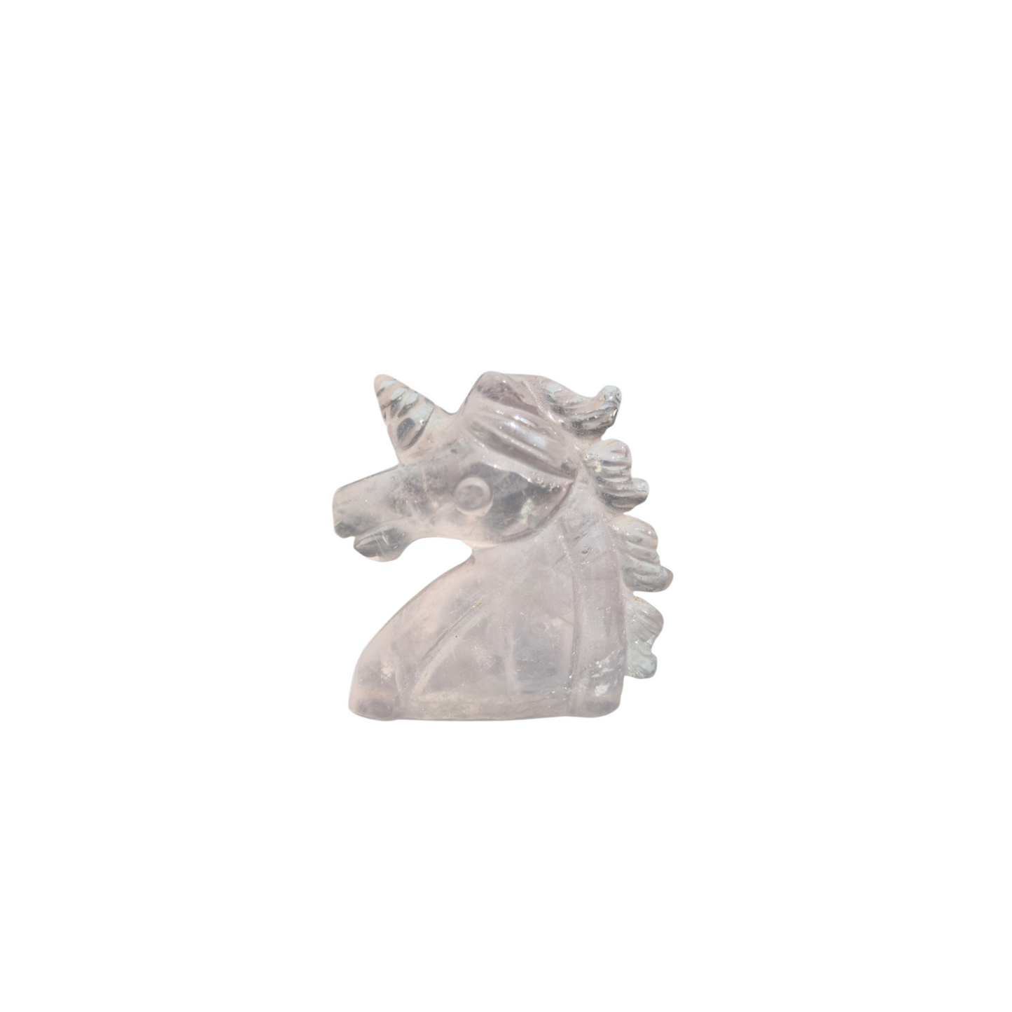 Crystals - Rose Quartz Unicorn Carving