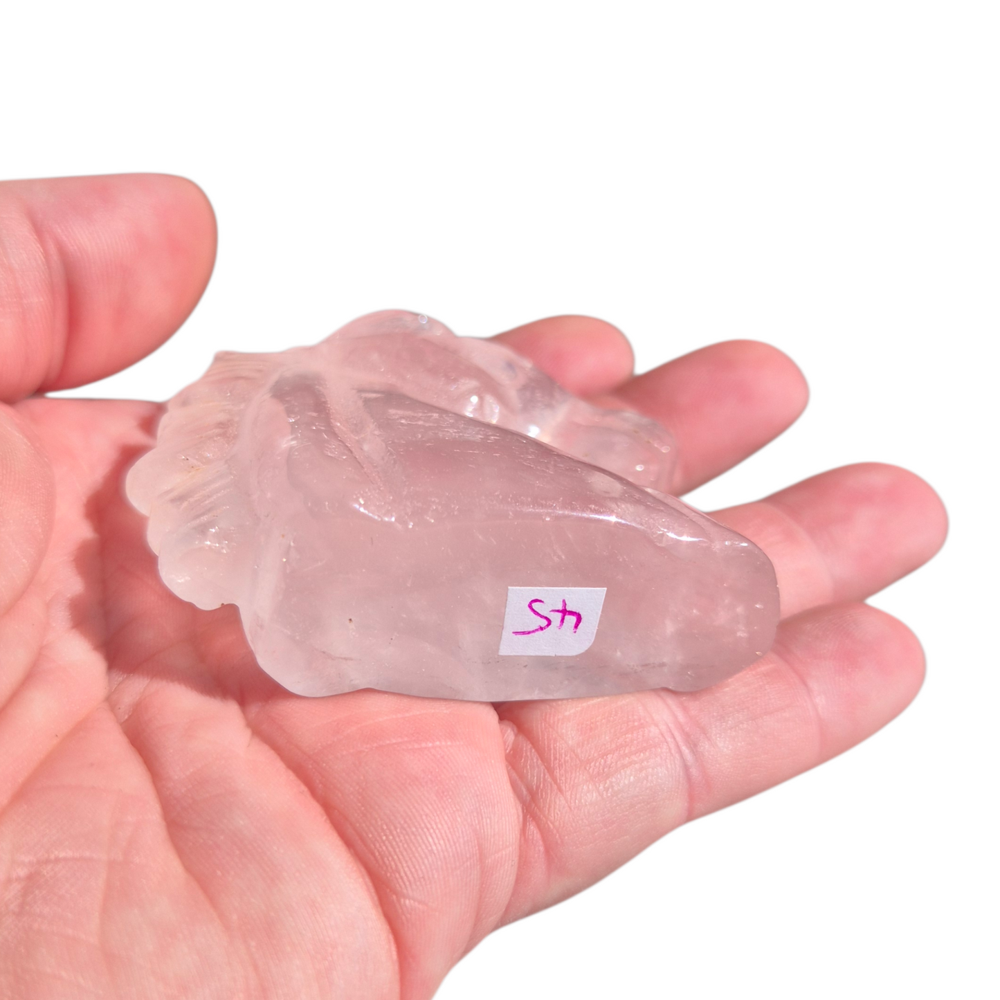 Crystals - Rose Quartz Unicorn Carving