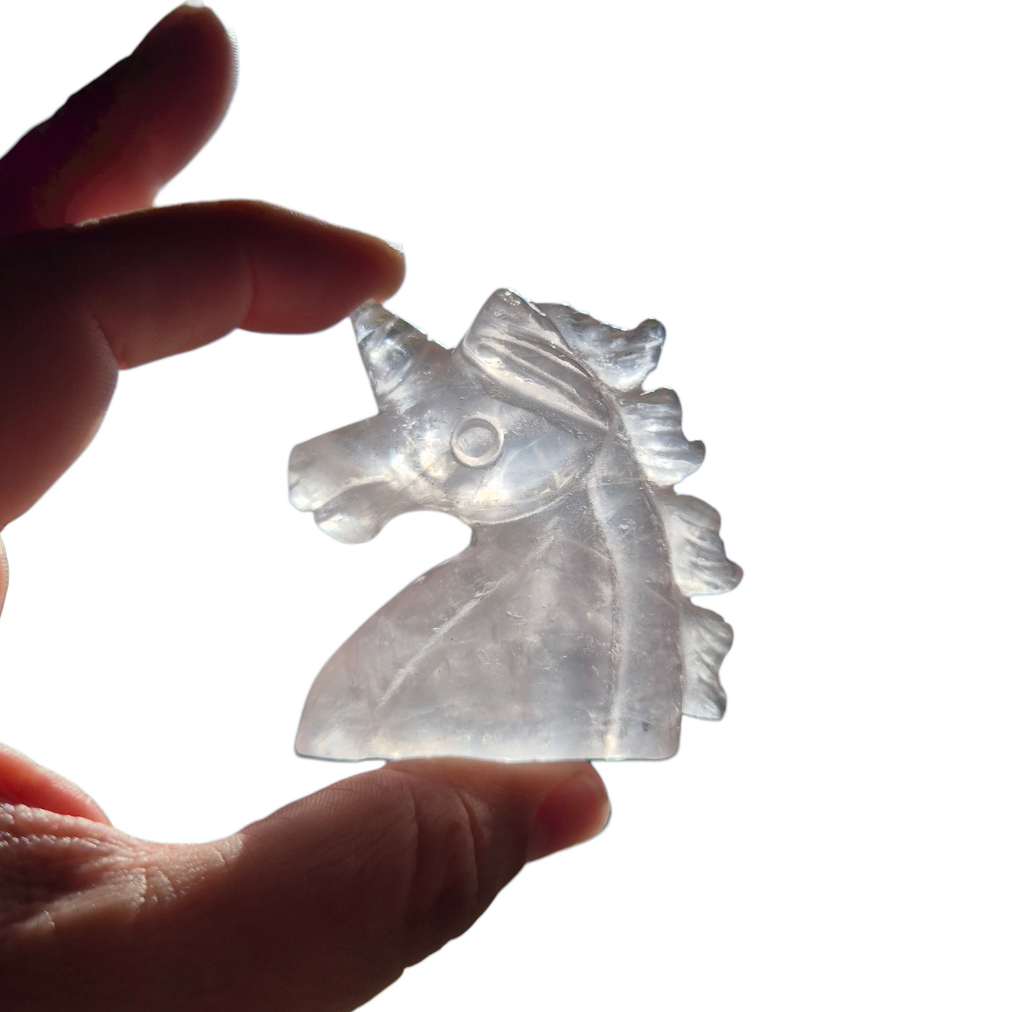 Crystals - Rose Quartz Unicorn Carving